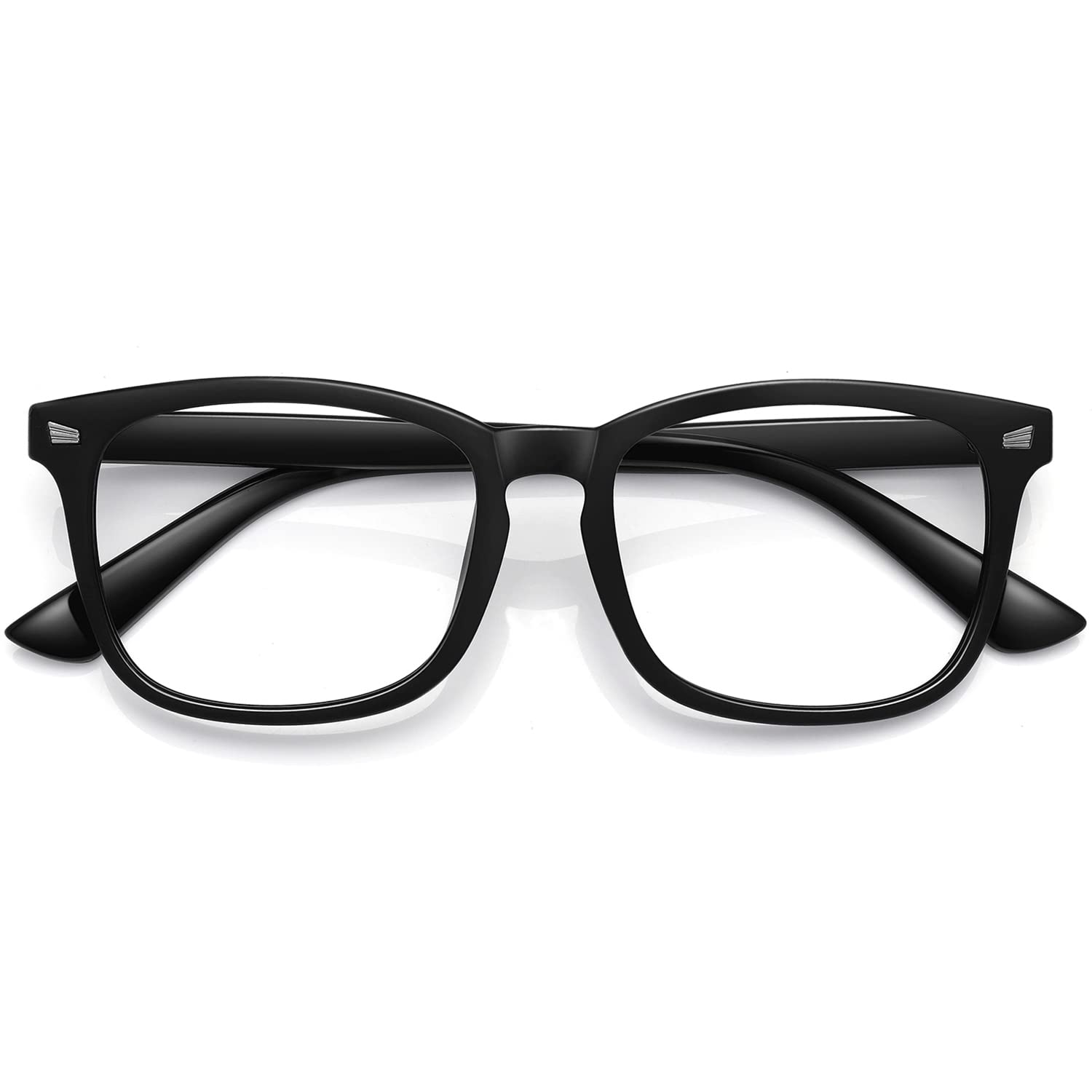 WOWSUN Unisex Stylish Nerd Non-Prescription Glasses - Clear Lens Fashion Eyewear Frames for Men & Women | Perfect for Cosplay, Office Wear & Smart Casual Outfits