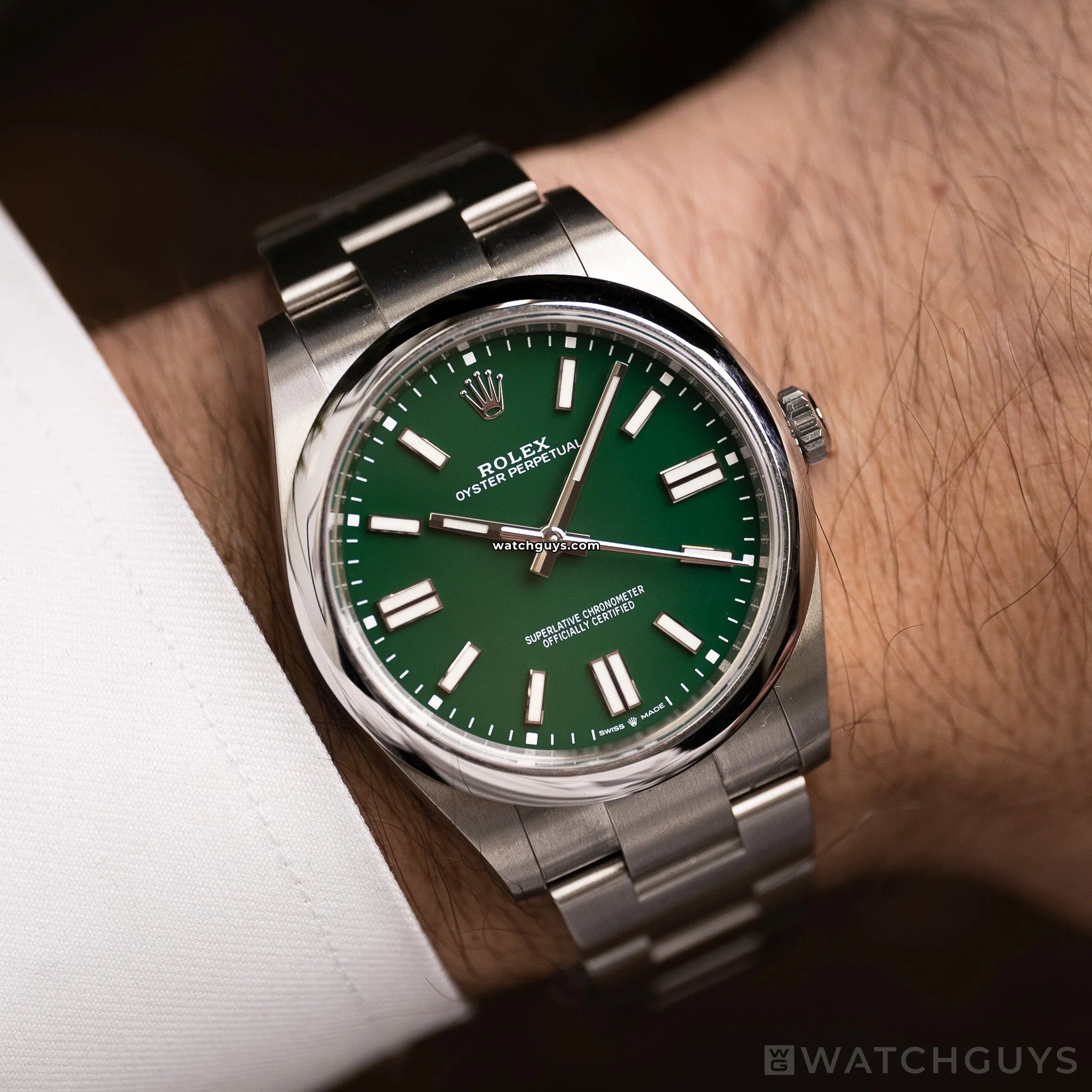 Authentic Rolex Oyster Perpetual 124300 Men's Watch with Green Dial - Luxury Swiss Automatic Timepiece for Business, Gifting & Special Occasions