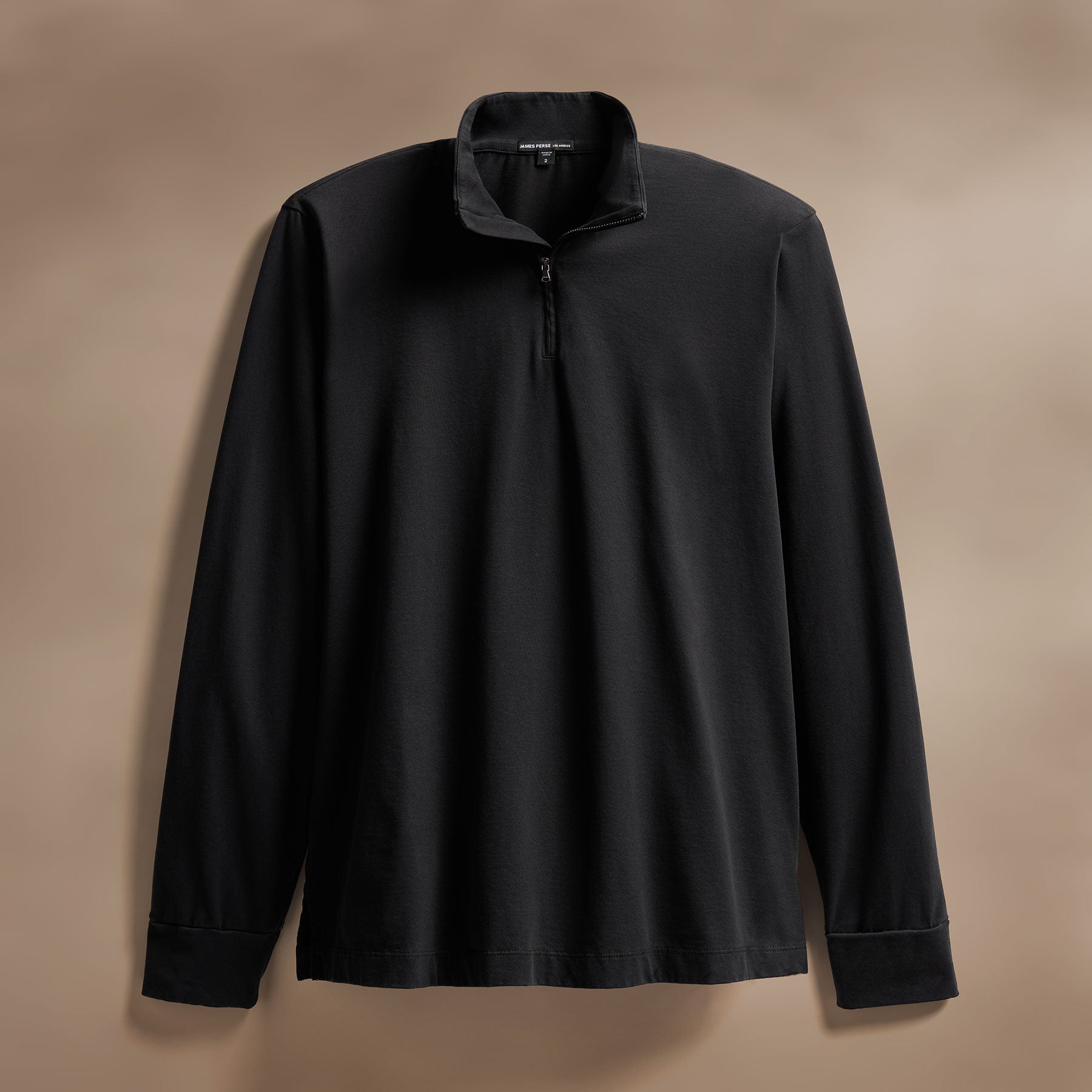 Premium Heavyweight Luxe Jersey Half Zip Pullover - Black | Soft & Comfortable Men's & Women's Casual Wear for Fall & Winter Layering