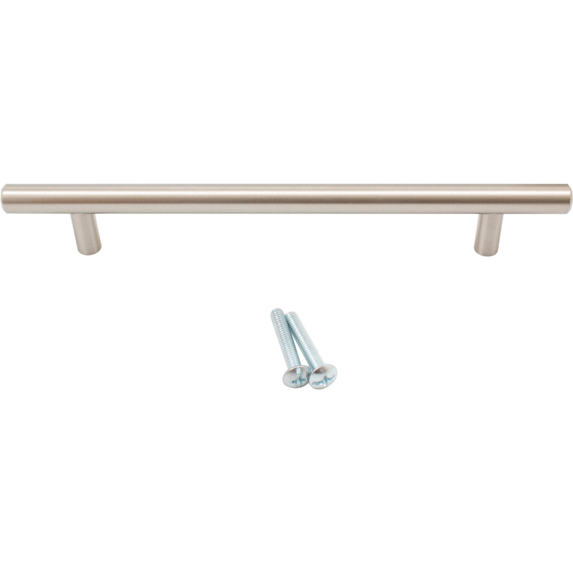 Stone Harbor Hardware Bar Cabinet Pull - 160mm Center to Center, 220mm Overall Length, Satin Nickel Finish - Perfect for Kitchen Cabinets, Drawers & Home Bar Furniture