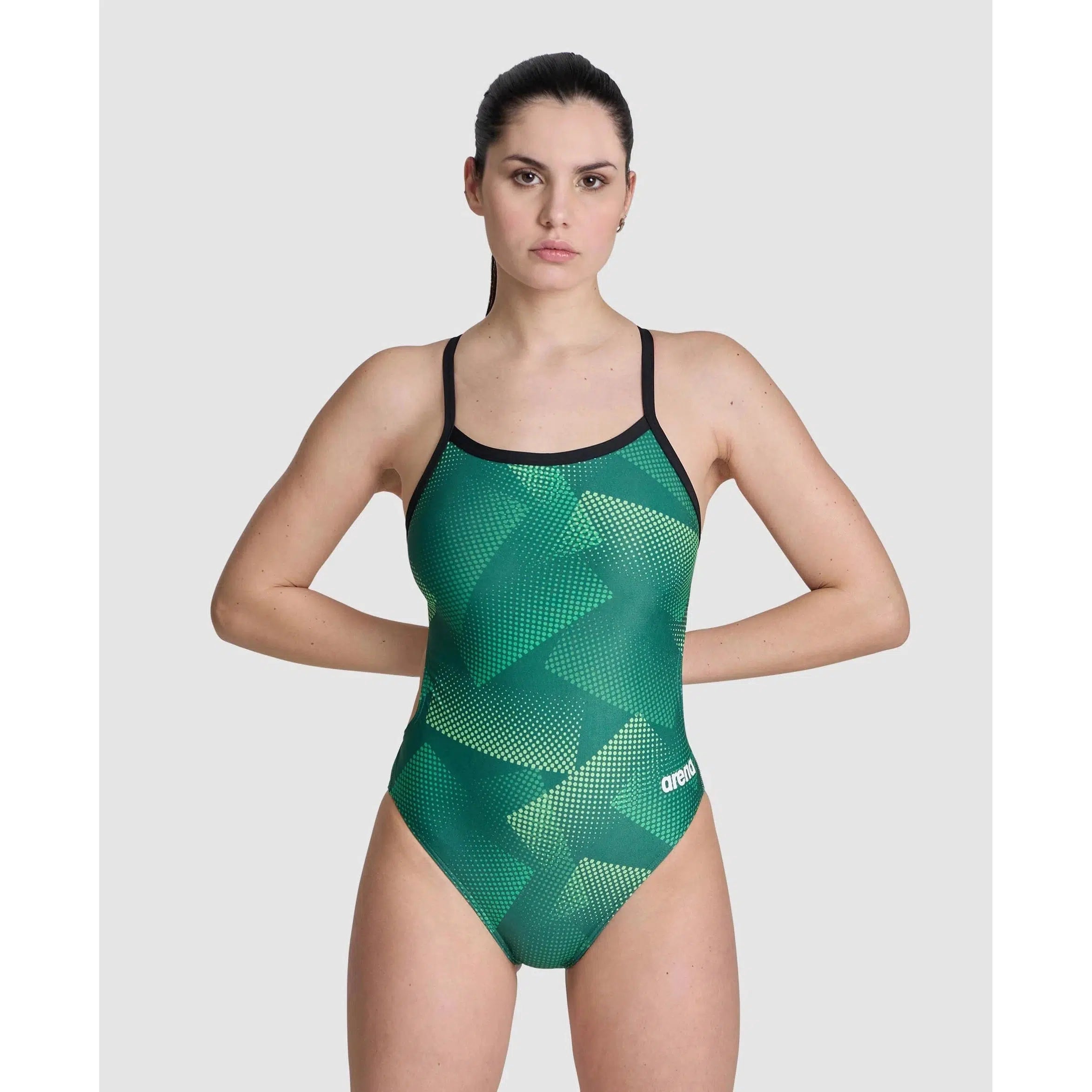 Halftone Challenge Back One Piece Swimwear - Stylish & Comfortable Bikini Top for Women - Perfect for Beach, Pool & Summer Vacations
