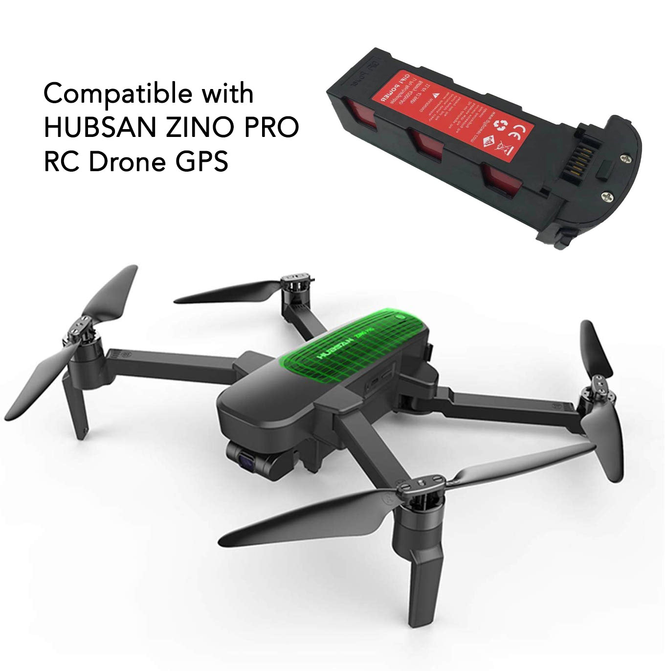 MaximalPower 4200mAh 11.4V 47.9Wh LiPo Rechargeable Battery for Hubsan ZINO PRO GPS Drone - Perfect for Extended Flight Time and Outdoor Aerial Photography