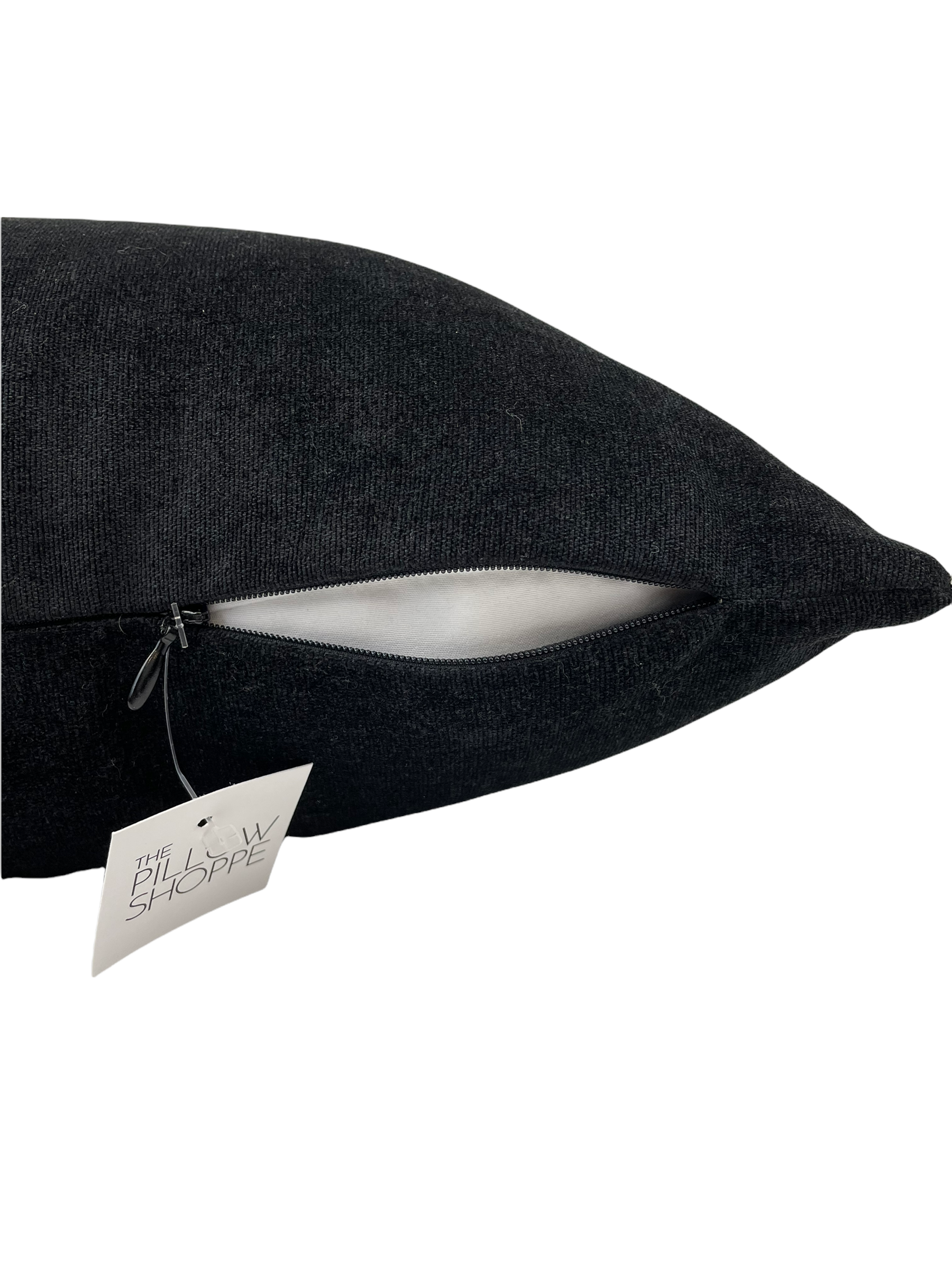 Royal Black Circle Throw Pillow 20x20 - Decorative Cushion for Sofa, Bed & Home Decor - Soft & Stylish Accent Pillow for Living Room, Bedroom & Office
