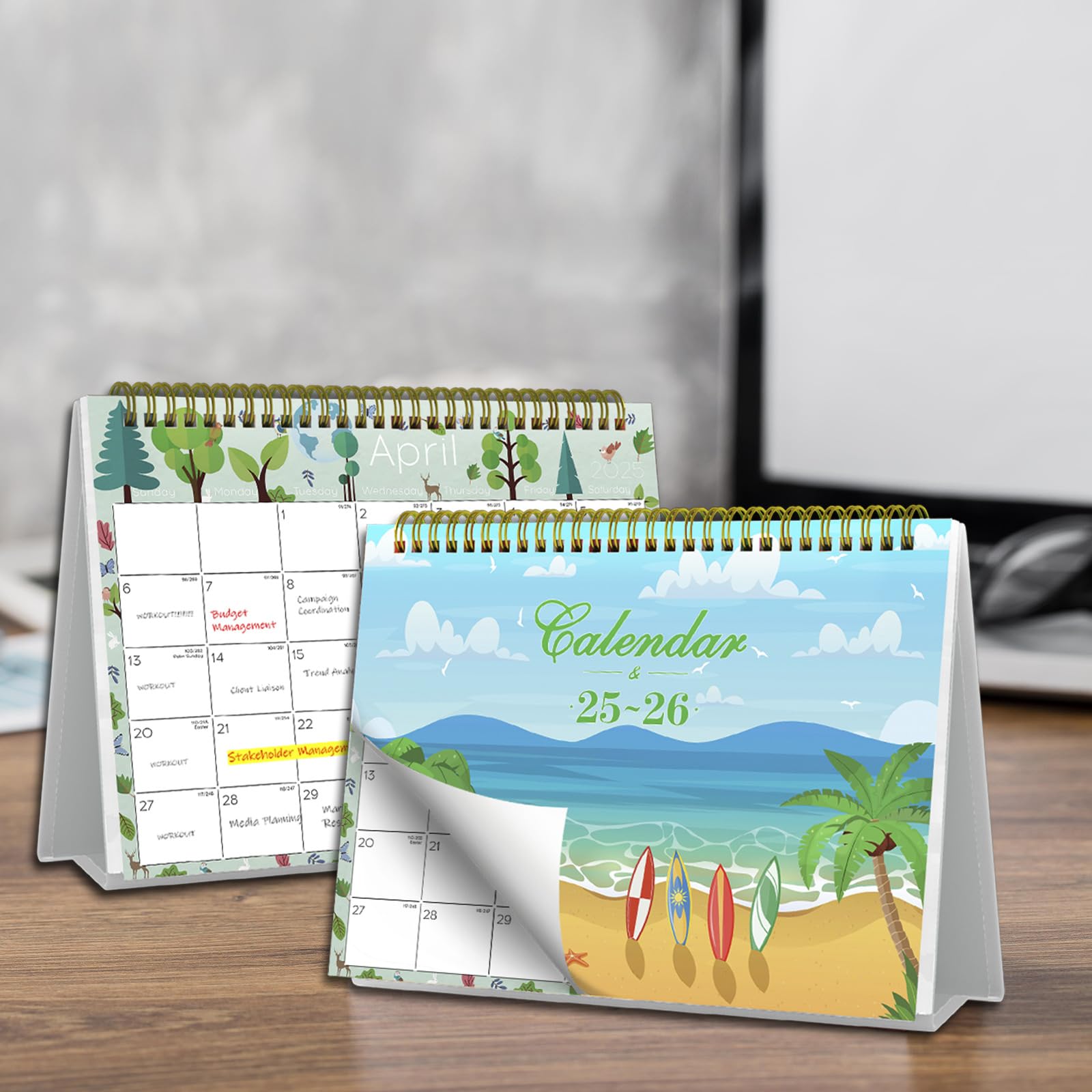 2025-2026 Small Standing Desk Calendar with To-Do List | 8