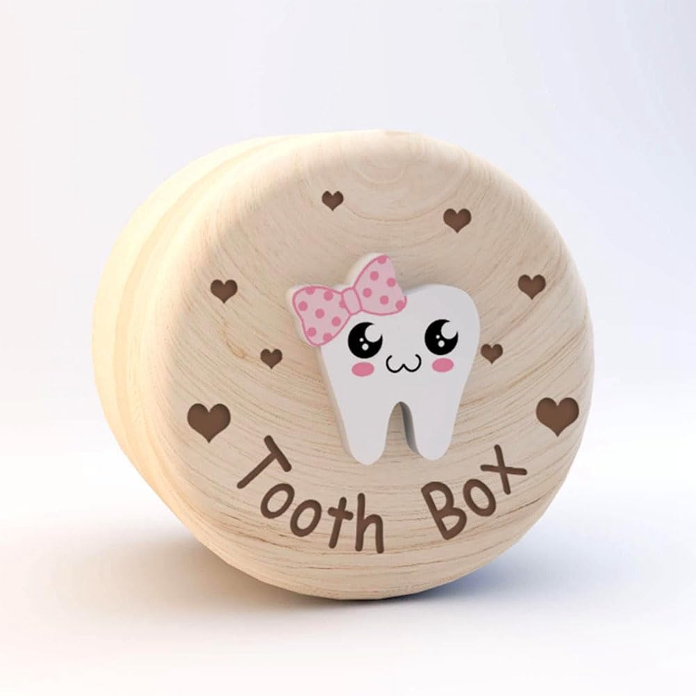 Retasica Tooth Fairy Box - 3D Tooth Keepsake Storage for Kids, Baby Tooth Holder with Engraved Design, Perfect First Lost Tooth Souvenir & Memory Box (Great for Tooth Fairy Visits & Childhood Milestones)