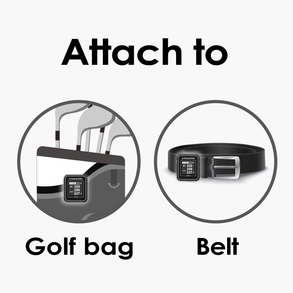 CANMORE H300 Handheld GPS Golf Rangefinder - Accurate Shot Distance & Yardage Measurement with 41,000+ Preloaded Worldwide Golf Courses - Magnetic Clip for Golf Cart - Perfect Golf Accessory for Practice & Tournament Play