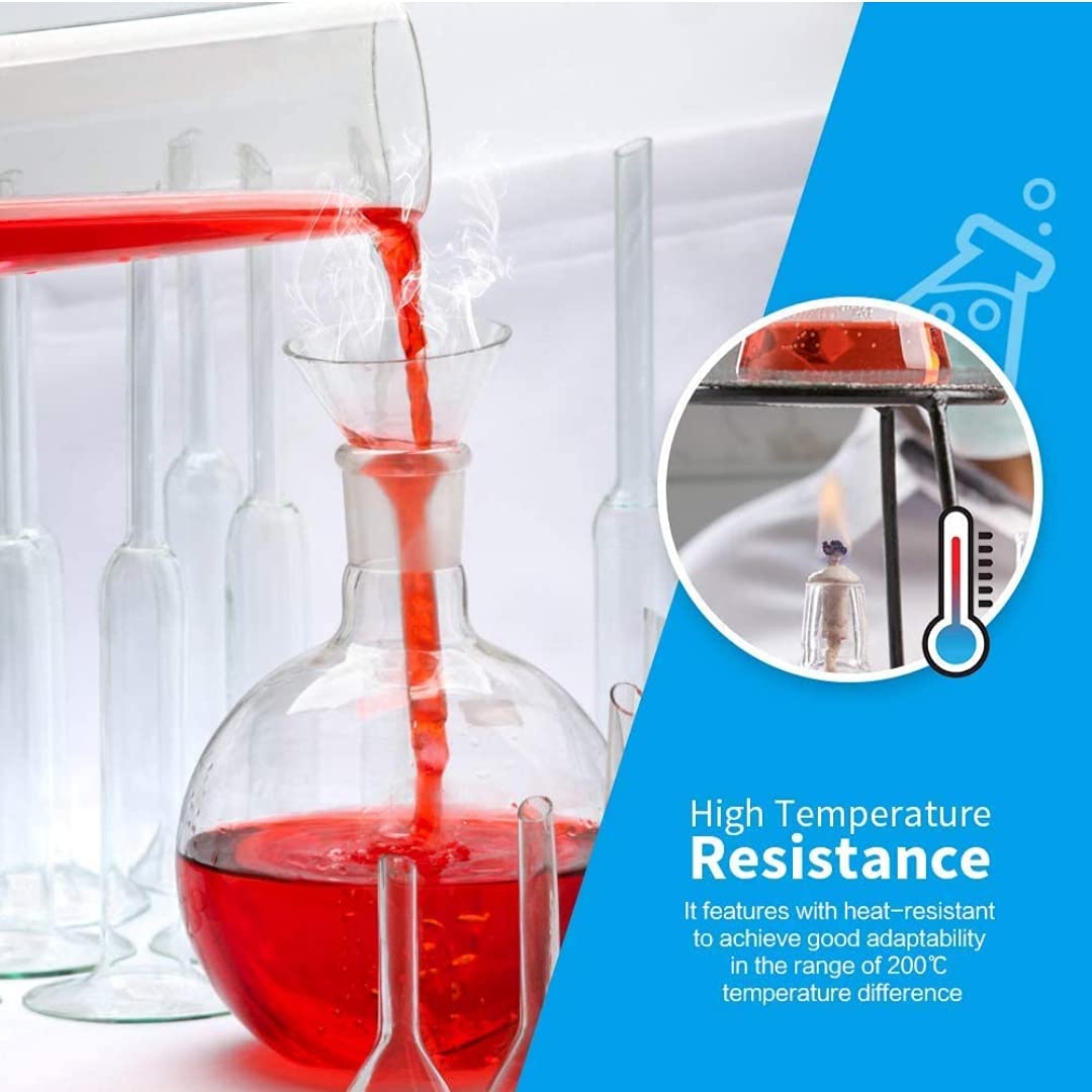 SPYLX 100ml Borosilicate Glass Round Bottom Flask - Lab-Grade Heat Resistant Flask for Chemistry Experiments & Distillation