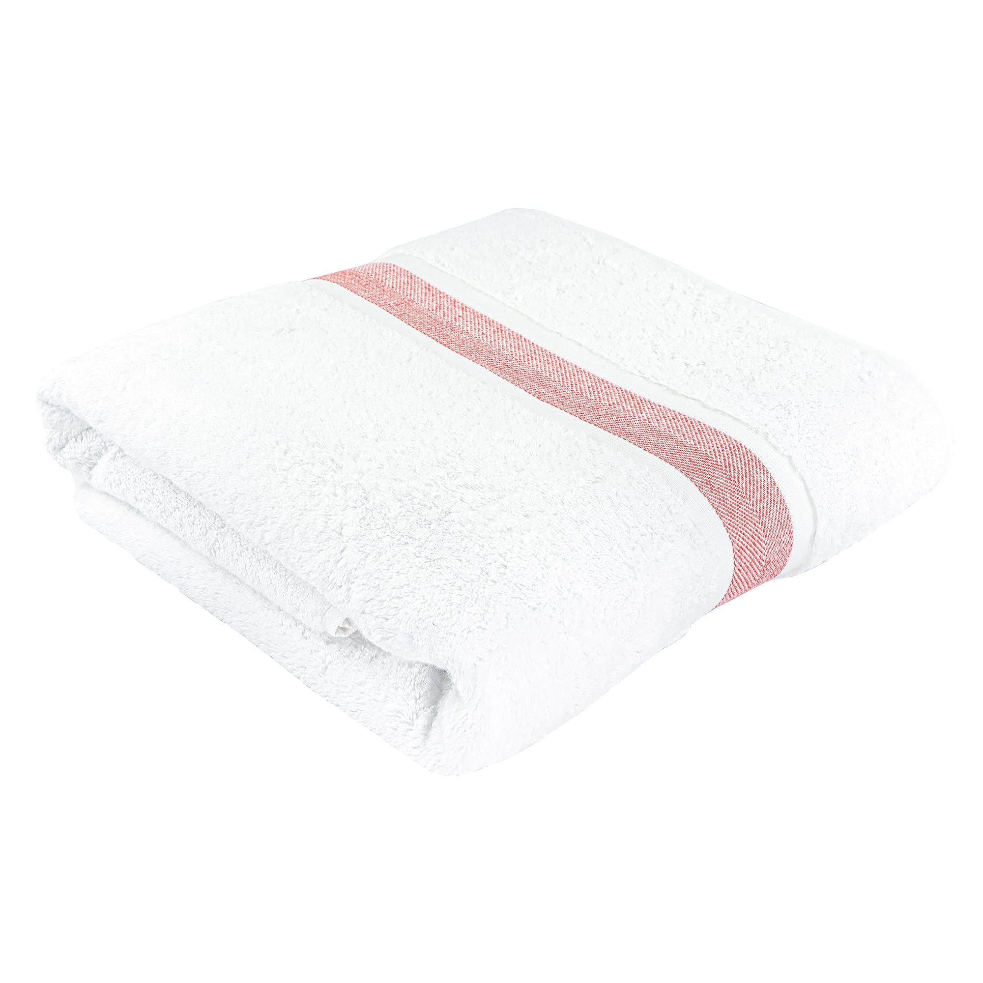 Premium 100% Cotton Bath Towel Set - Ultra Soft & Absorbent Luxury Hotel Quality Bath Sheets (35x67 Inches) for Spa, Beach & Home Use - Thick Plush Bordered Design Bathroom Towels