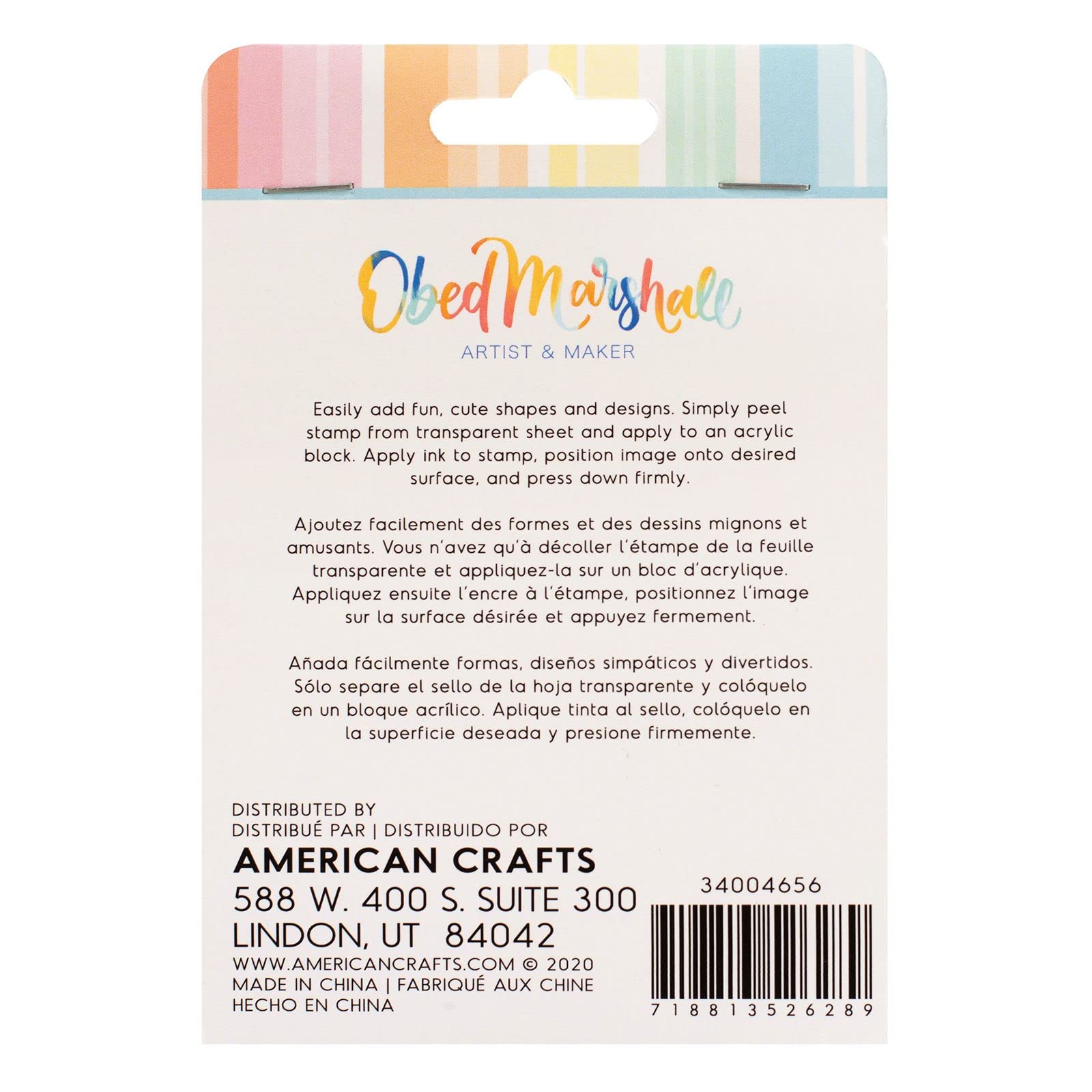 American Crafts Buenos DIAS Stamps Set of 11 - Perfect for Scrapbooking, Card Making & DIY Crafts