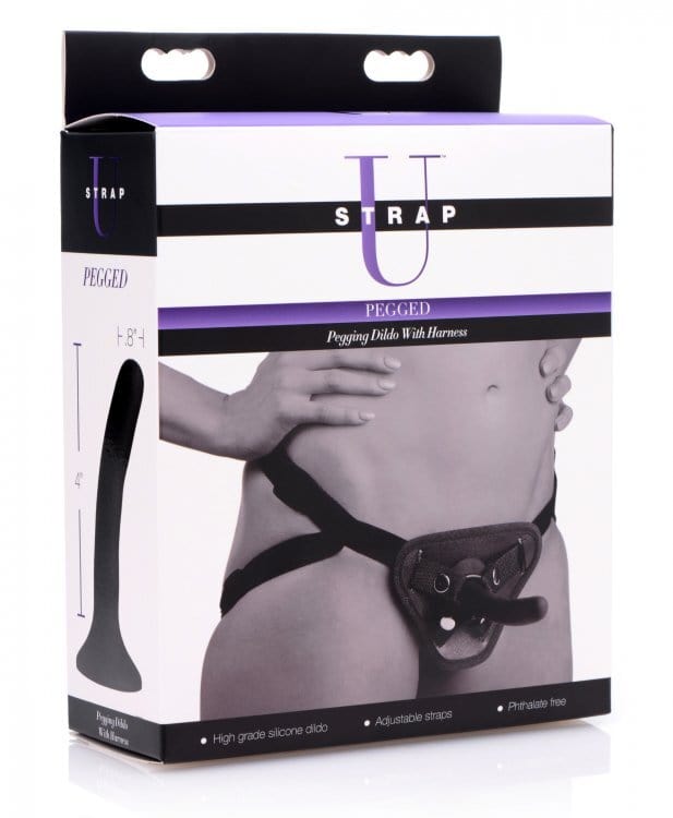 Strap U Pegging Dildo with Adjustable Harness Kit – Beginner Friendly Adult Toy for Couples & Solo Play – Perfect for Role Reversal, BDSM & Intimate Bonding
