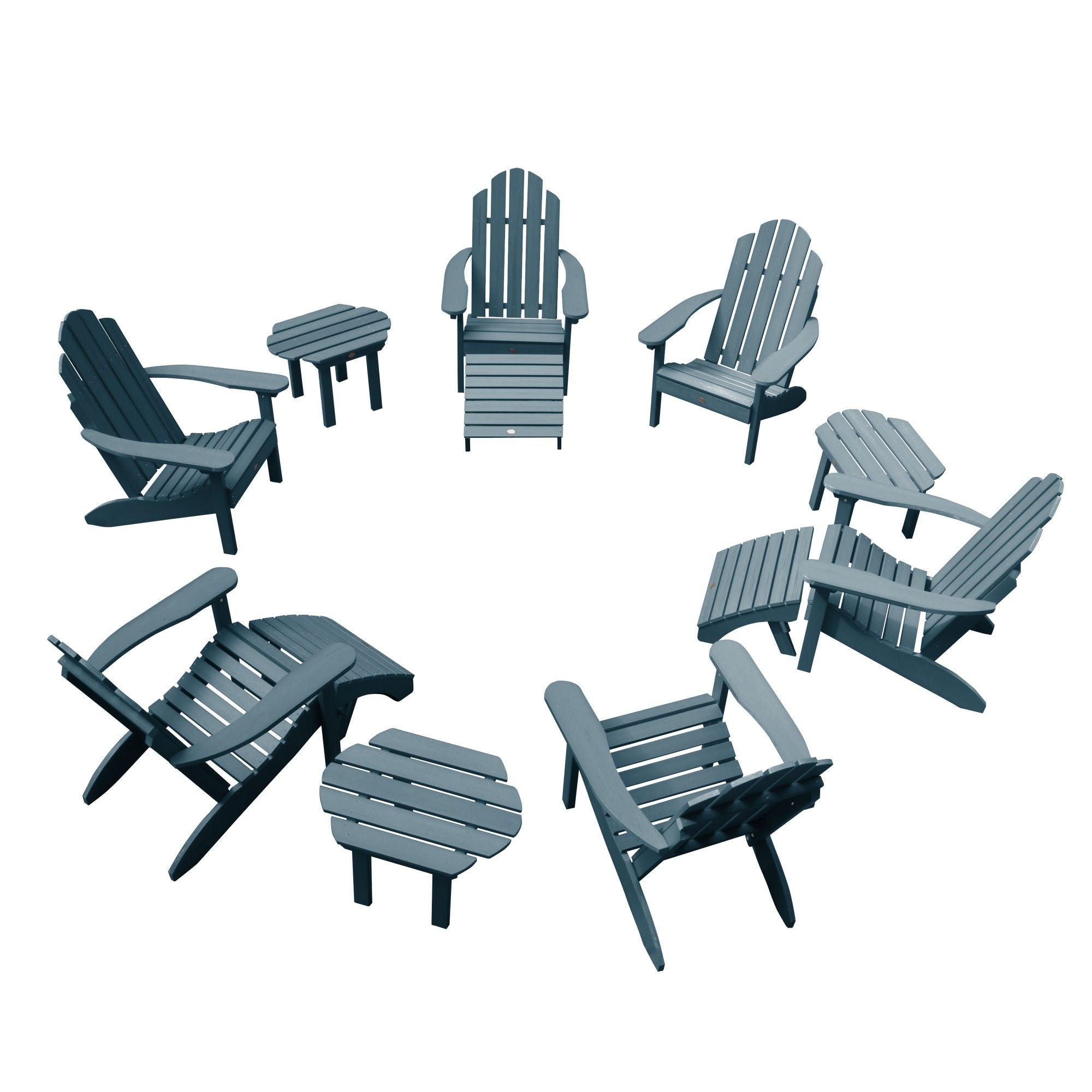 Classic Westport Adirondack Fireside Chair Set - Outdoor Patio Furniture for Backyard, Garden, Poolside & Fire Pit Relaxation