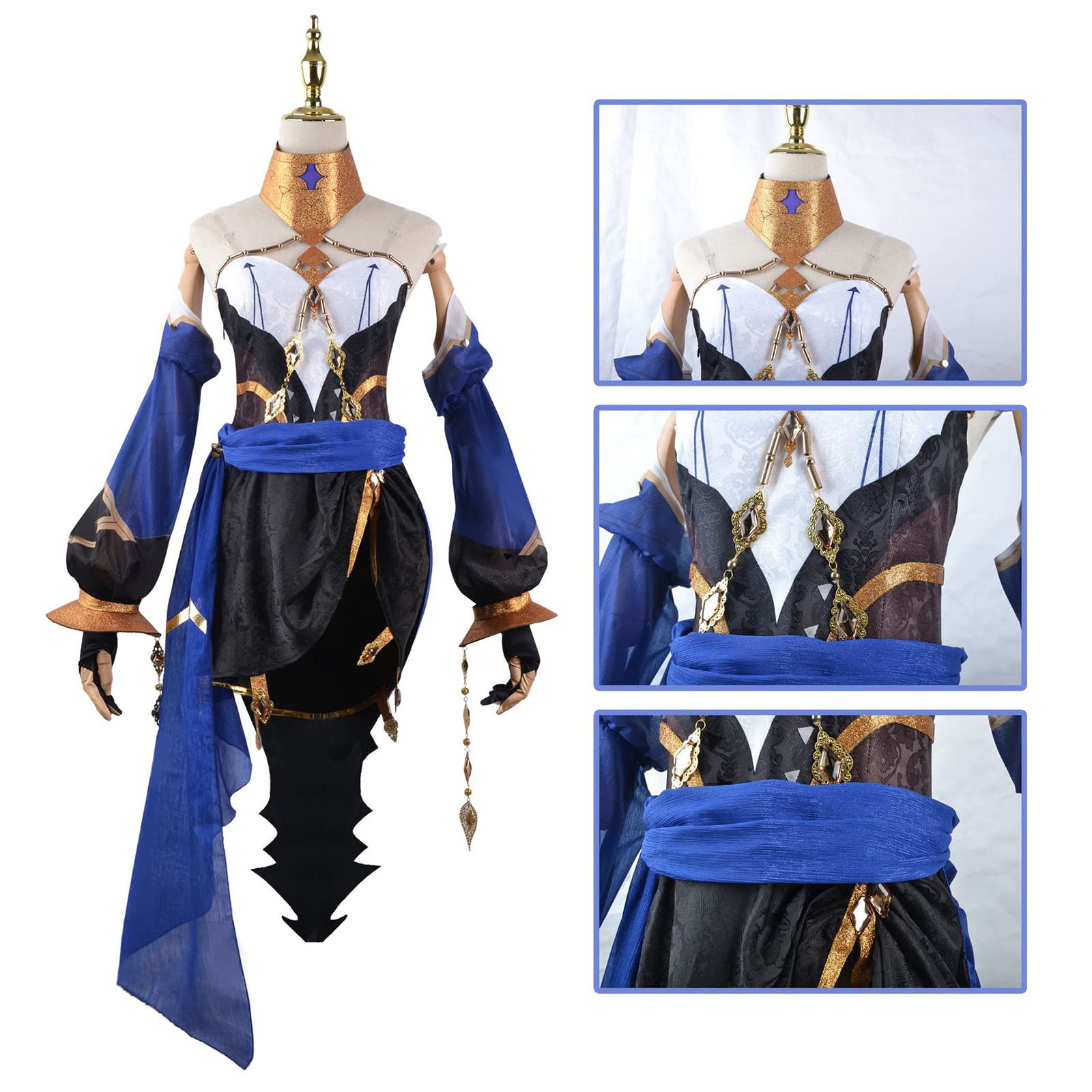 CR ROLECOS Layla Cosplay Costume for Genshin Impact - Full Outfit Set with Uniform (Size XS) | Perfect for Halloween, Anime Conventions & Roleplay Events