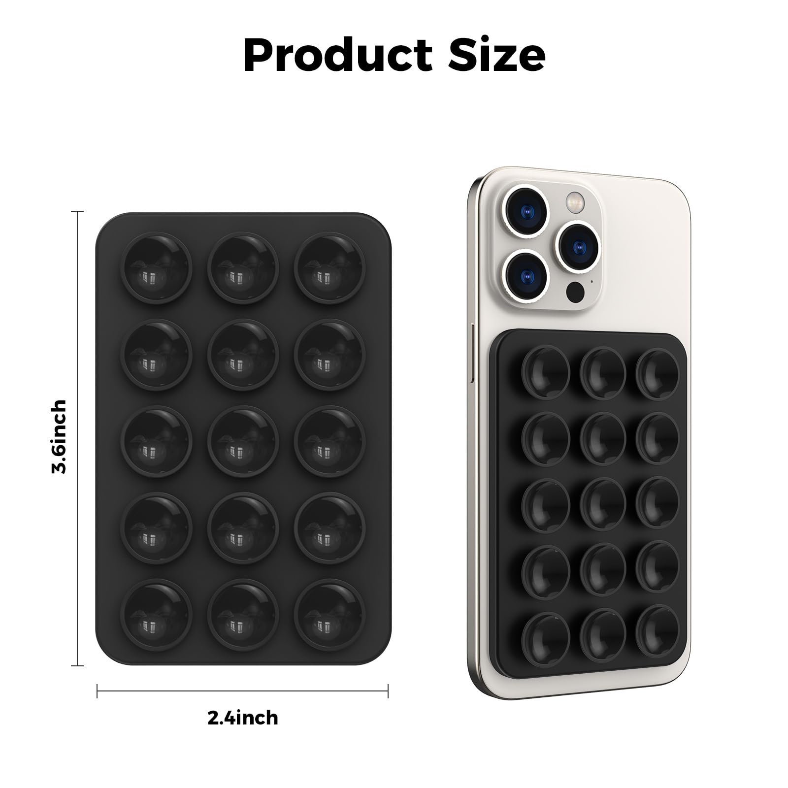 AHASTYLE Magnetic Silicone Suction Phone Case Stand for iPhone 16/15/14/13/12 Series - MagSafe Compatible Shower Phone Holder with Mirror for TikTok Videos, Selfies & Hands-Free Viewing in Car, Kitchen & Bathroom