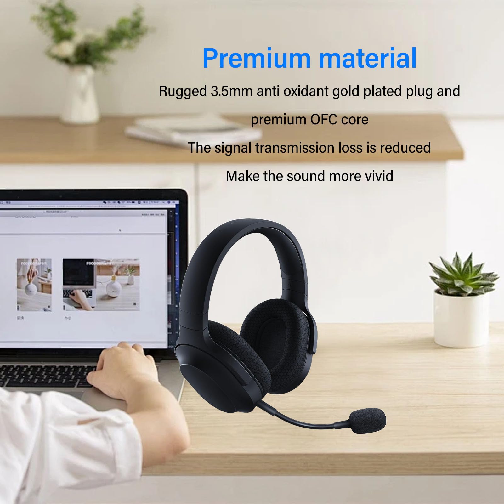 Barracuda X Wireless Gaming Headset Detachable Boom Mic - 3.5mm Noise Cancelling Microphone Replacement | Professional Gaming, Streaming & Conference Calls Accessory (Black)