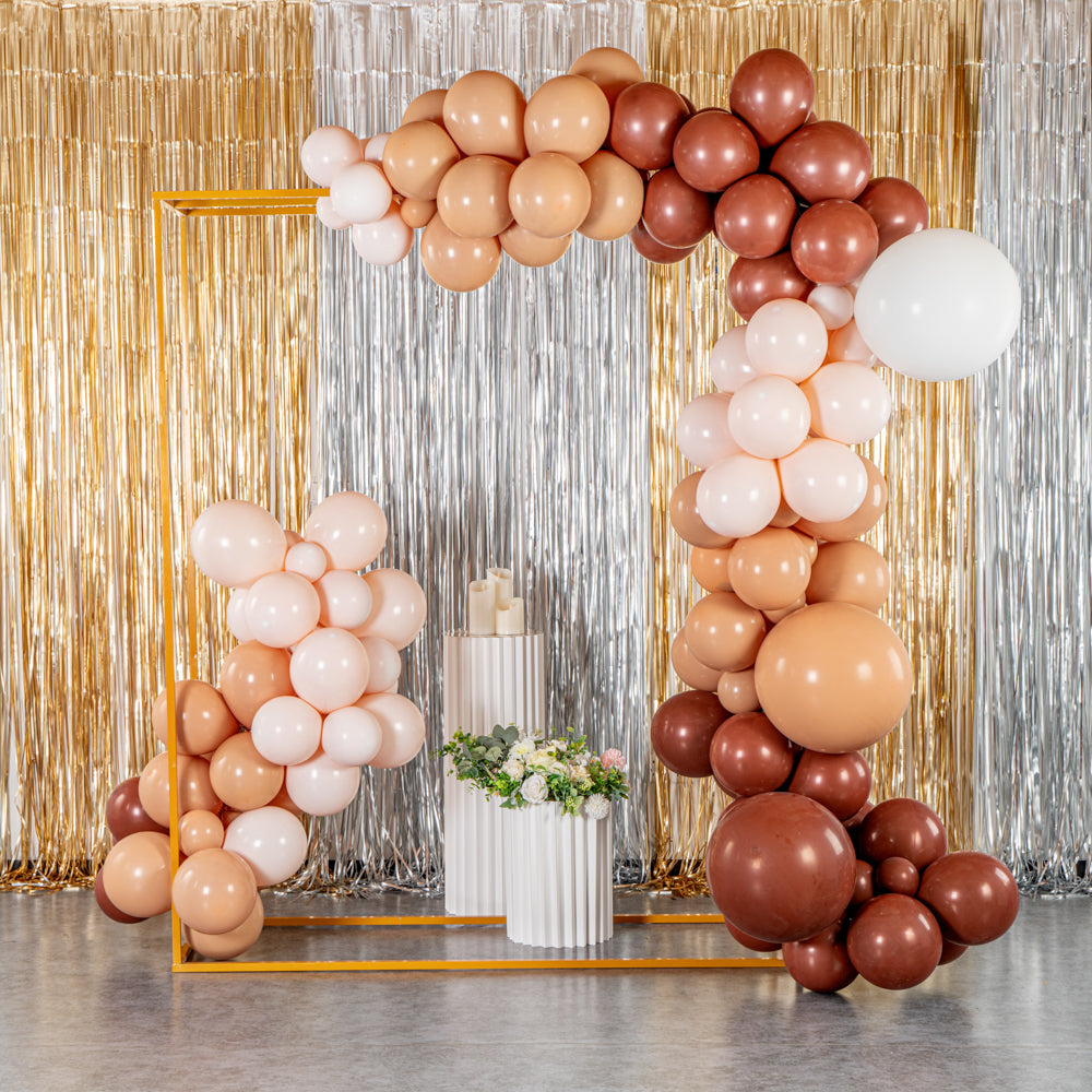 Balloonify Brown Beige White Balloon Arch Garland Kit - 141 Pieces for Party Decorations, Weddings, Baby Showers & Birthday Celebrations