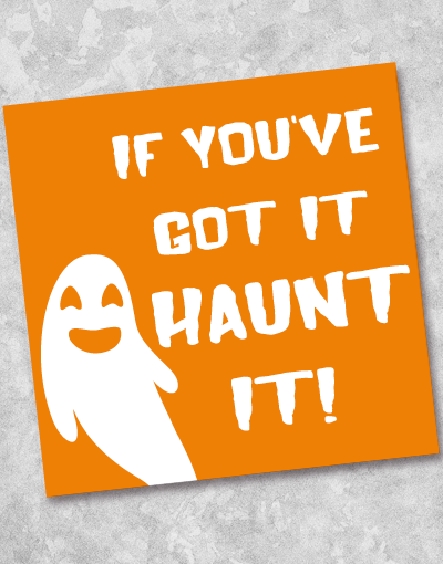 Haunt It Halloween Beverage Napkins - 40 Count, Spooky Party Decor for Halloween Drinks, Cocktails, and Themed Gatherings