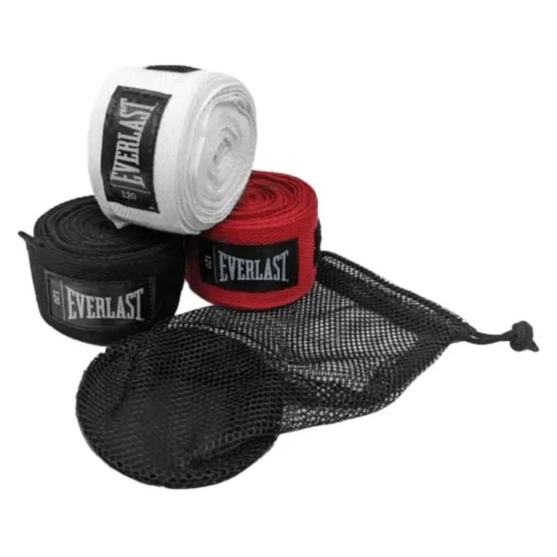 Everlast Core 120 3pk Boxing Hand Wraps for Training & MMA - Premium Hand Protection for Fighters & Athletes - Perfect for Boxing, Kickboxing & Martial Arts Practice