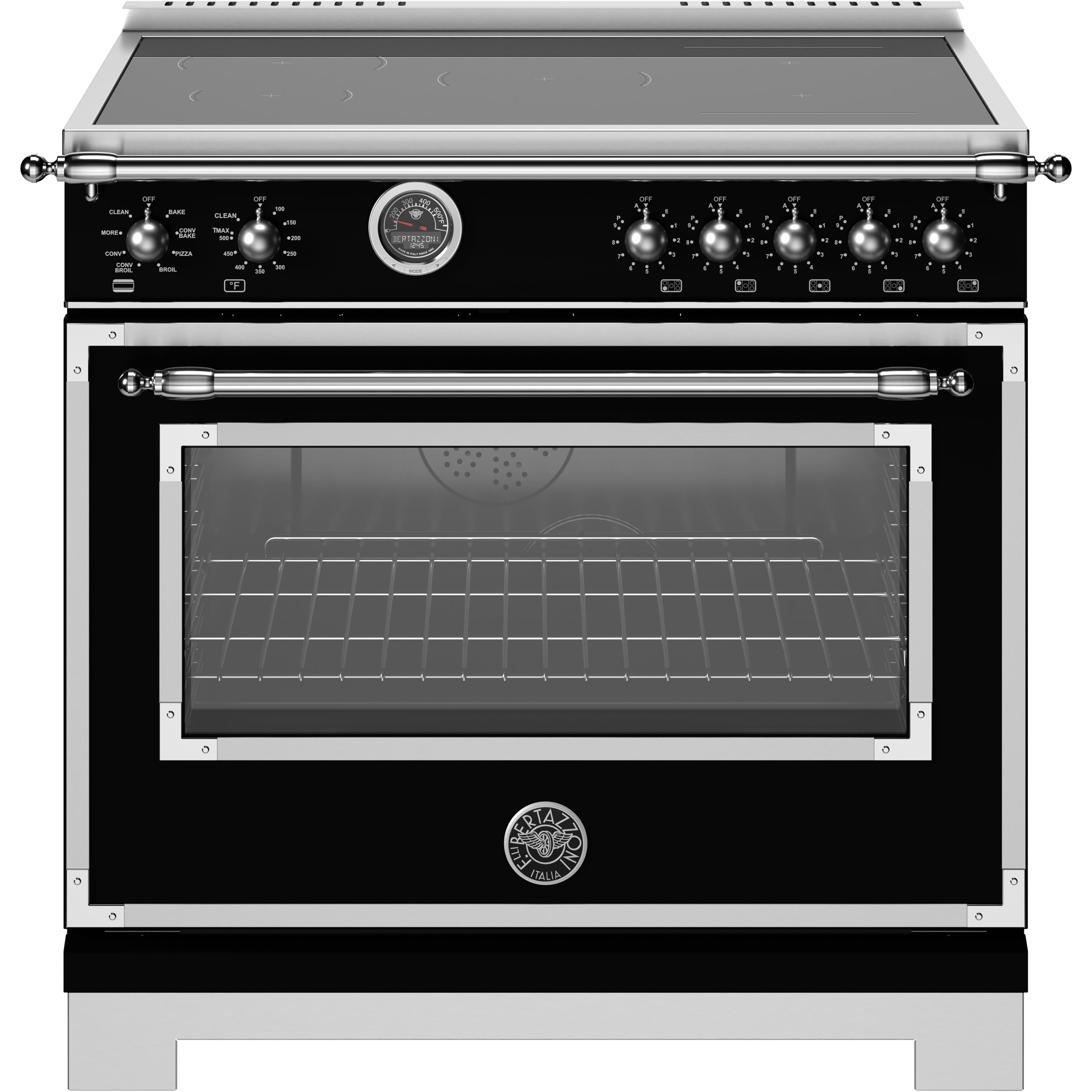 Bertazzoni 36 Inch Freestanding Induction Range HER365ICFEPNET - Premium Stainless Steel Electric Cooktop with Oven for Modern Kitchens | Perfect for Home Chefs & Entertaining