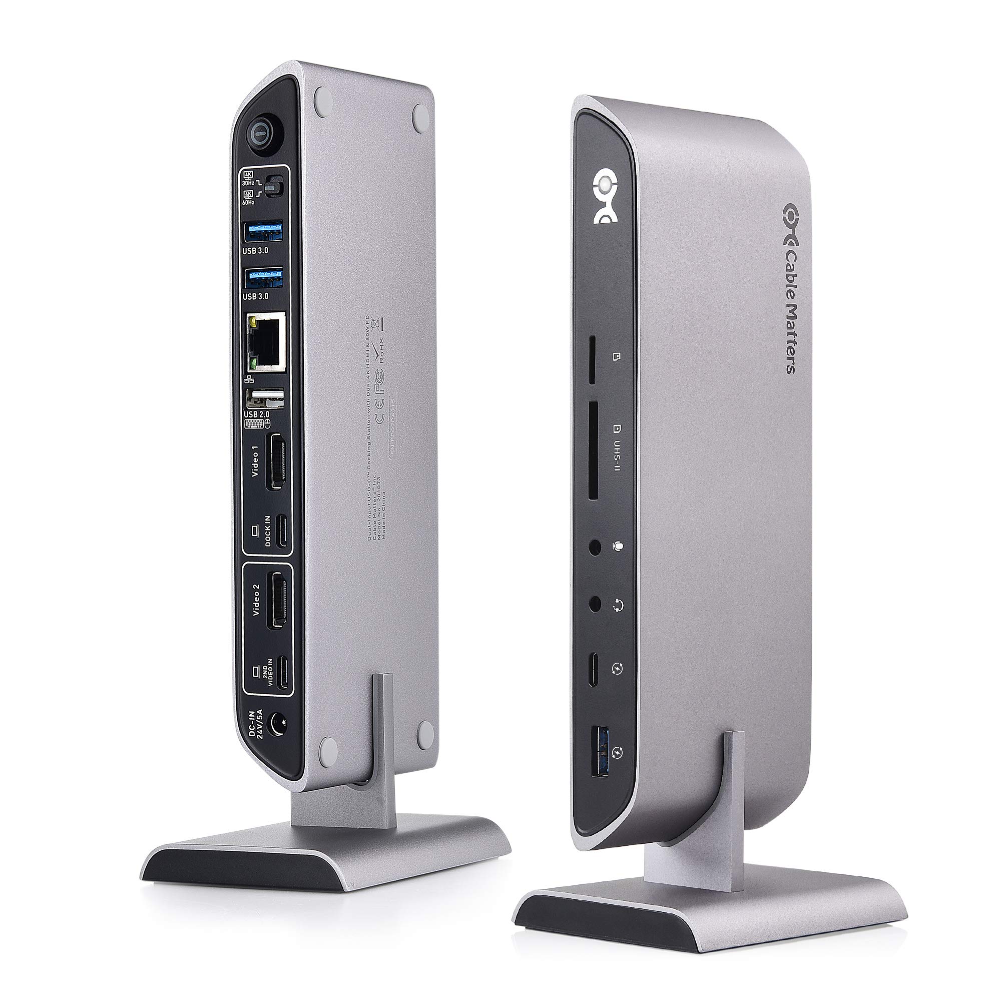 Cable Matters Dual Monitor USB C Dock for MacBook Pro - Thunderbolt 4/USB4/3 Compatible Docking Station with Dual 4K HDMI, 80W Charging | Perfect for Home Office & Remote Work Setup