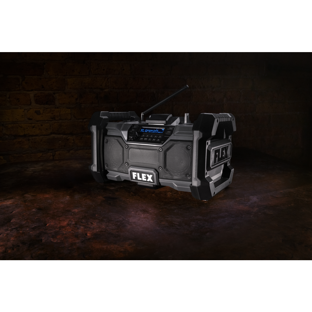 FLEX FX5351 Z Jobsite Radio - Durable Construction Site Bluetooth Speaker with USB Charging for Outdoor Work & Jobsite Entertainment