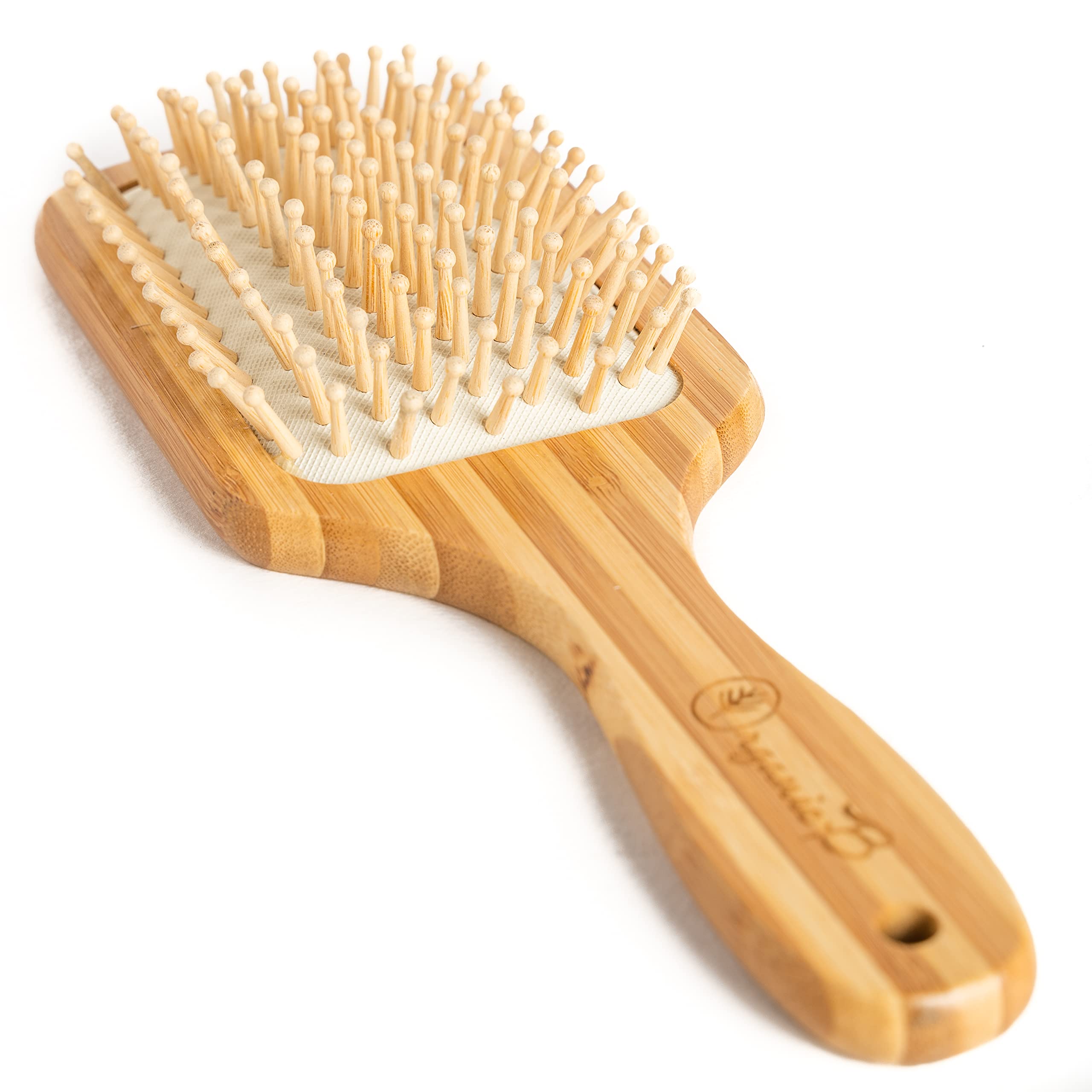 Organic Bamboo Hair Brush for Women & Men - Detangling & Anti-Frizz Paddle Brush for Blow Drying, Hair Growth & Curly Hair | Perfect for Salon Styling, Home Use & Travel Accessories