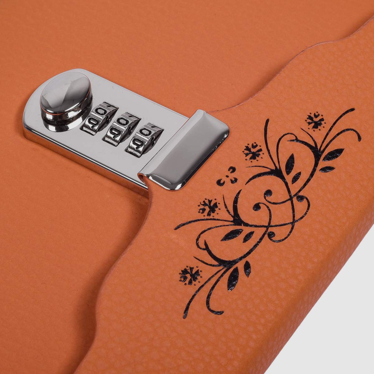 ARRLSDB Lockable Leather Journal - Secure Writing Notebook with Password Lock, Personal Diary & Planner Organizer for Women & Men (Orange) | Perfect for Travel, Work & Creative Writing