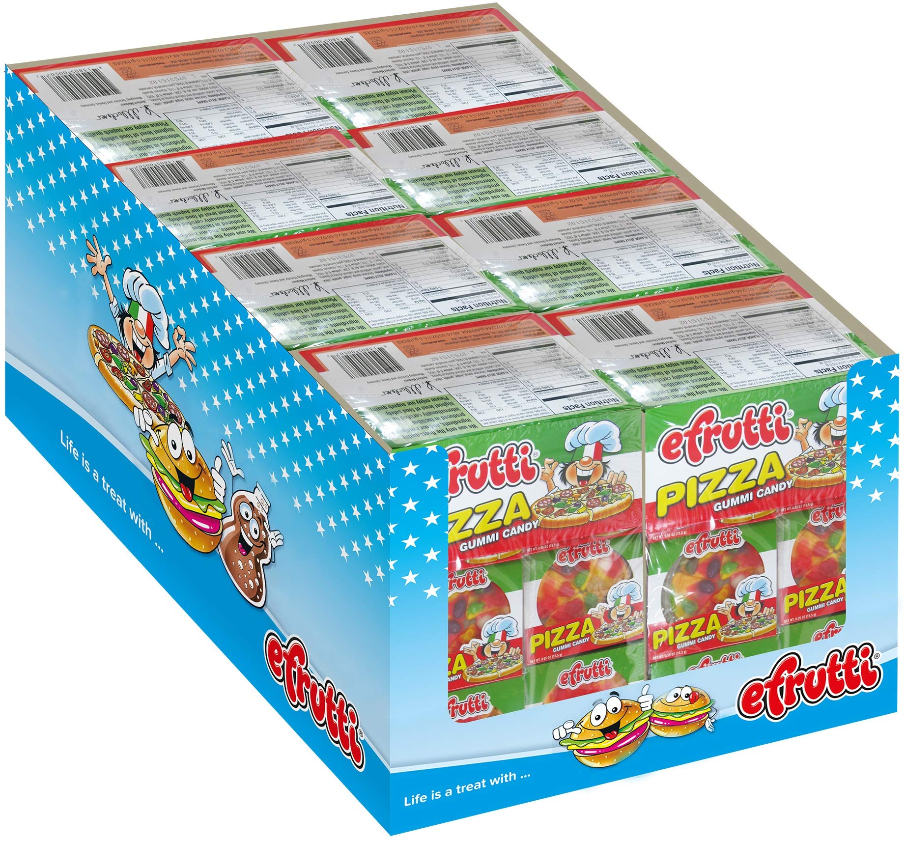 Efrutti Pizza Gummy Candy - 0.55oz (384 Count Bulk Pack) | Fun Party Snacks, Movie Night Treats & Office Dessert for Kids & Adults