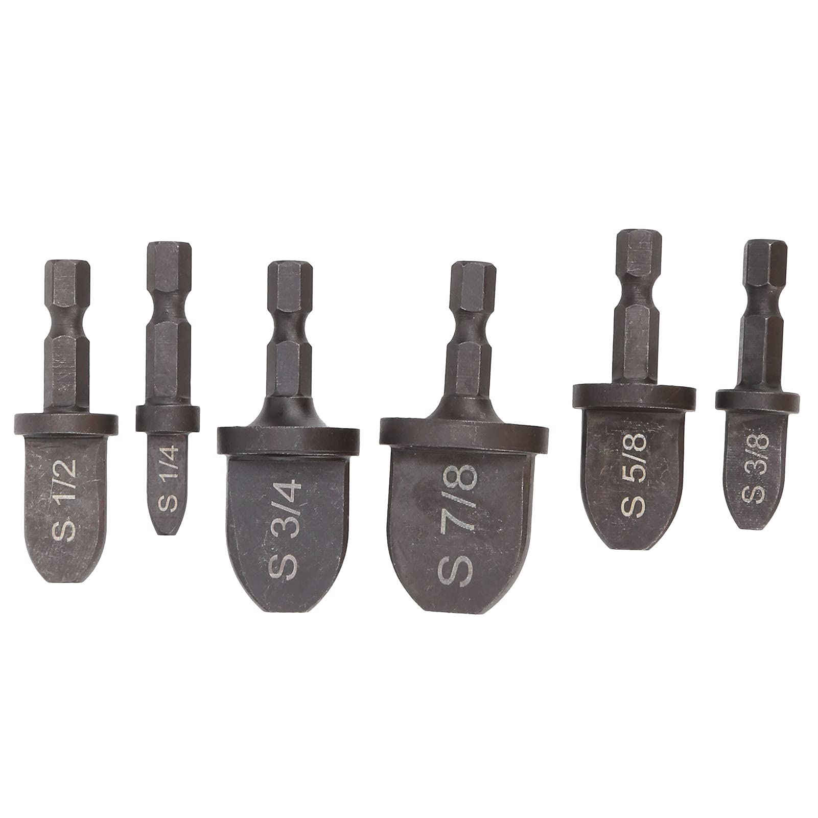 6Pcs Tube Expander Set - Bearing Steel Hex Handle Swaging Tools for AC Copper Pipes (1/4