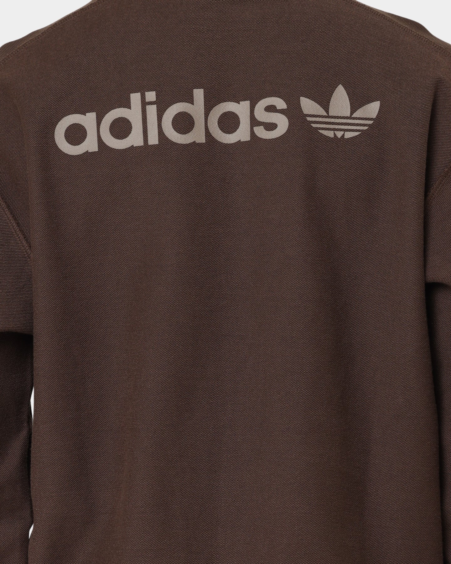 Adidas Loopback Crewneck Sweatshirt for Men - Soft Brown Cotton Pullover for Casual Wear & Street Style