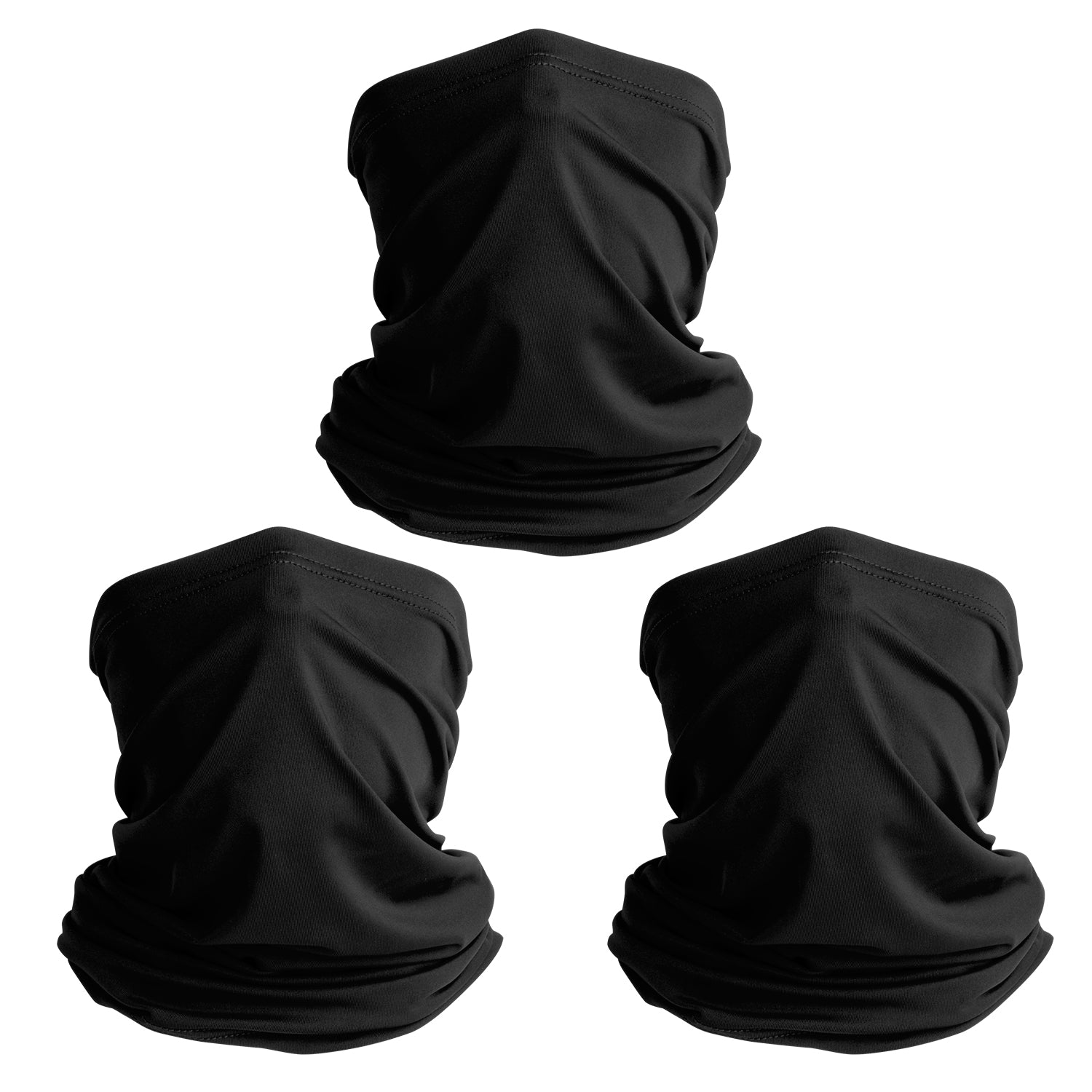 TJKL100 Bandanas Neck Gaiter 3-Pack - Breathable Face Cover for Outdoor Activities, Hiking, Cycling & Sports - UV Protection & Moisture-Wicking Fabric