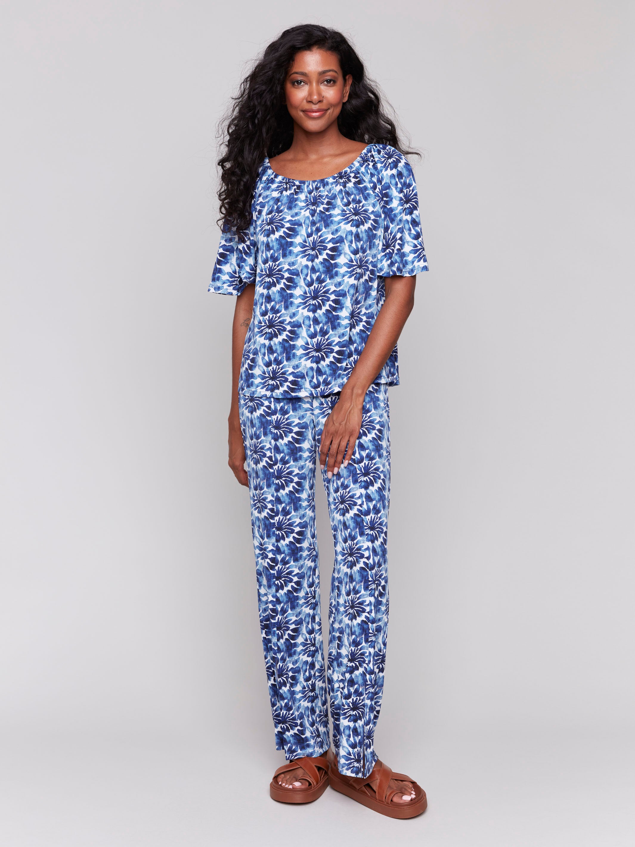 Stylish Wide Leg Pants with Front Slits - Lily - Comfortable High Waisted Trousers for Women | Perfect for Office, Casual Outfits & Summer Fashion