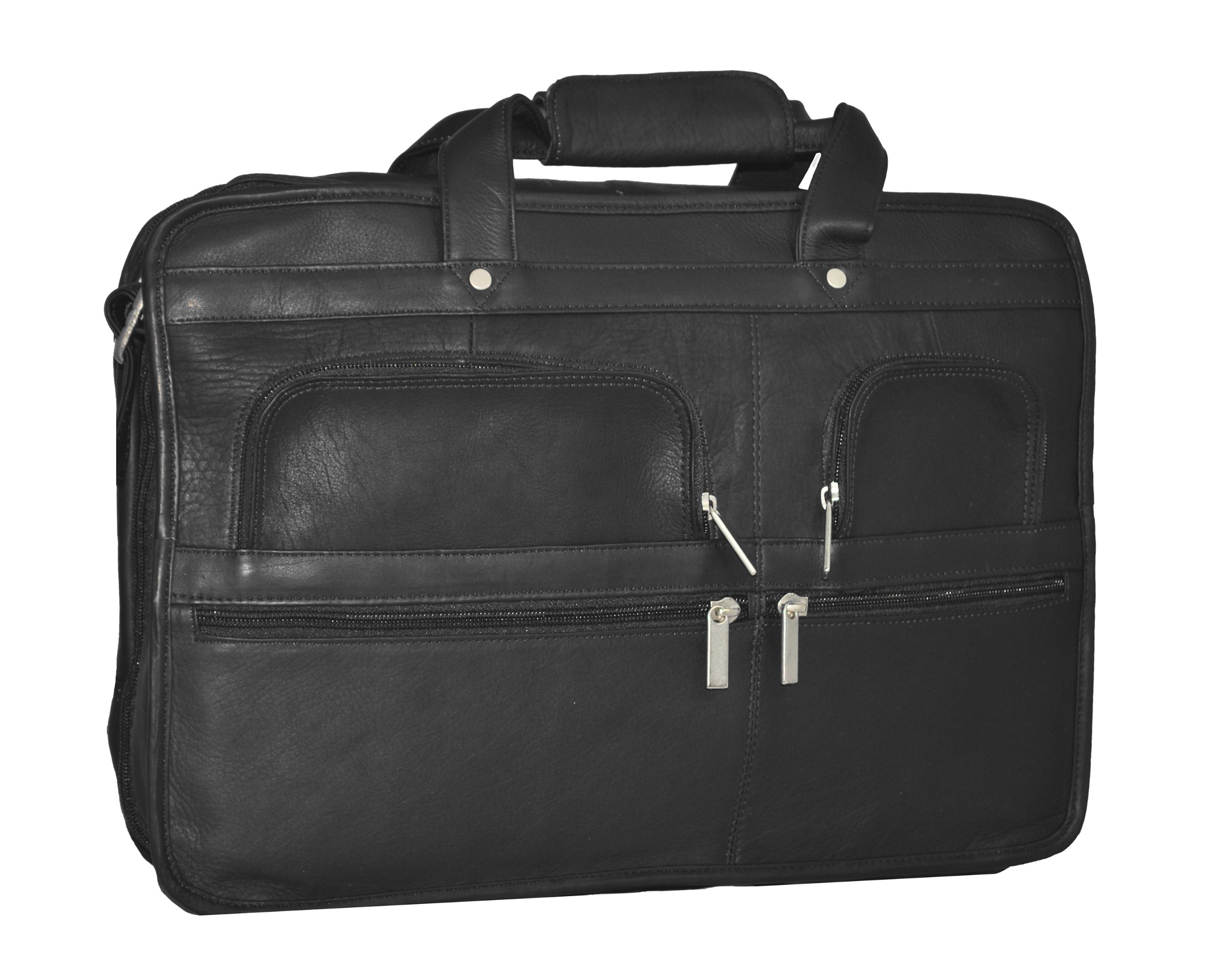David King & Co. Expandable Laptop Bag for Men & Women - Water-Resistant Black Business Backpack with USB Charging Port - Perfect for Work, Travel & College (One Size)