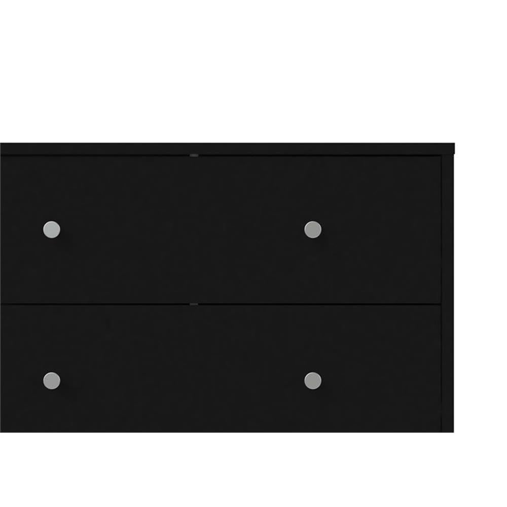 Pemberly Row Modern 3-Drawer Chest Dresser in Black - Stylish Bedroom Storage for Clothes & Accessories