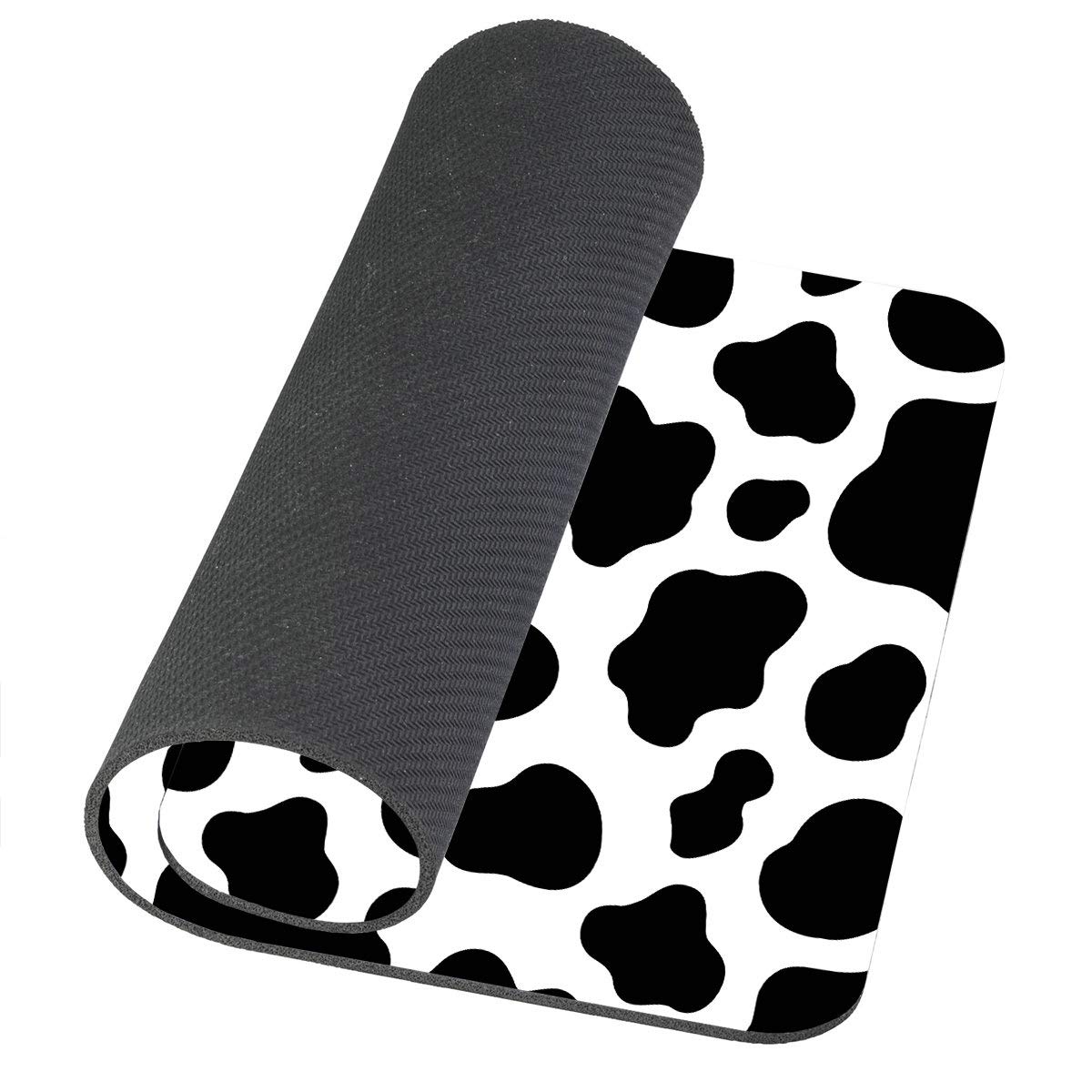 Cow Print Mouse Pad - Non-Slip Desk Mat for Office & Gaming - Funny Cow Pattern Computer Mousepad - Perfect Gift for Cow Lovers & Office Decor (Black) - Ideal for Work, Gaming & Home Office Use