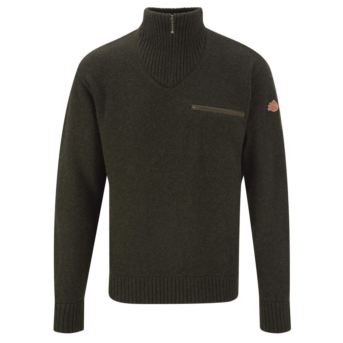 Men's Olive Brown Jumper Sweater - XXX-Large Size, Warm & Comfortable Knit Pullover for Winter, Fall & Casual Outings