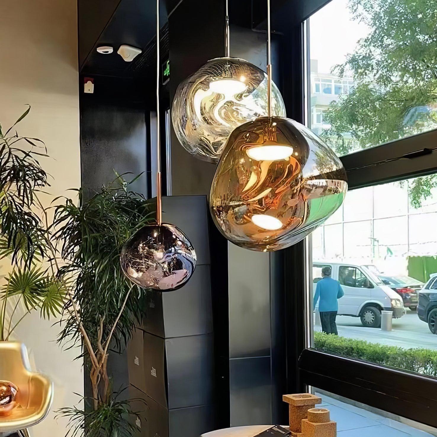 Modern Lava Pendant Lamp - Stylish Volcanic Glass Ceiling Light Fixture for Living Room, Bedroom & Dining Room Decor