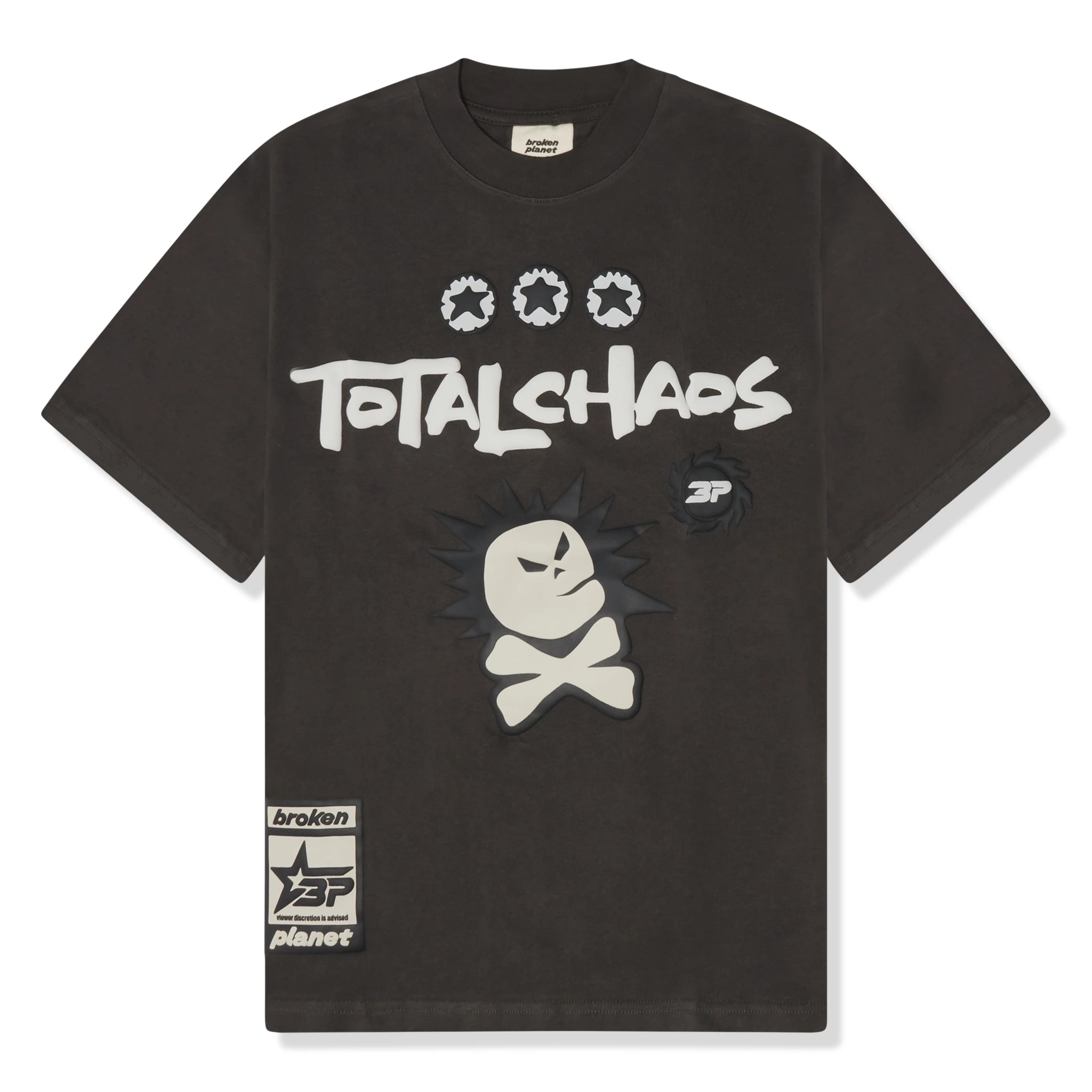 Broken Planet Total Chaos Soot Black T-Shirt | Streetwear Graphic Tee for Men | Perfect for Casual Wear, Concerts & Urban Fashion
