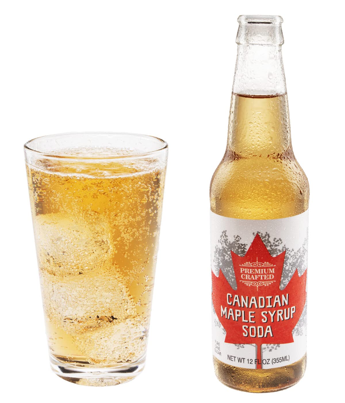 Premium Canadian Maple Syrup Soda Pop by Redstone Foods - Natural Sweetener, Gluten-Free, Non-GMO - Perfect for Breakfast, Desserts & Cocktail Mixing