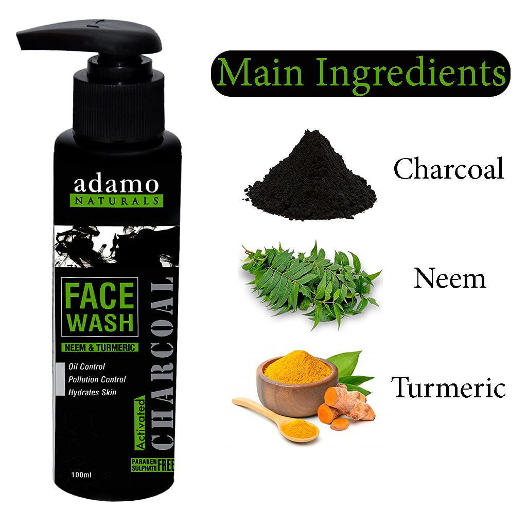 Best Activated Charcoal Face Wash for Acne & Blackheads - Deep Cleansing Detoxifying Facial Cleanser - Perfect for Oily & Combination Skin - Morning & Night Skincare Routine
