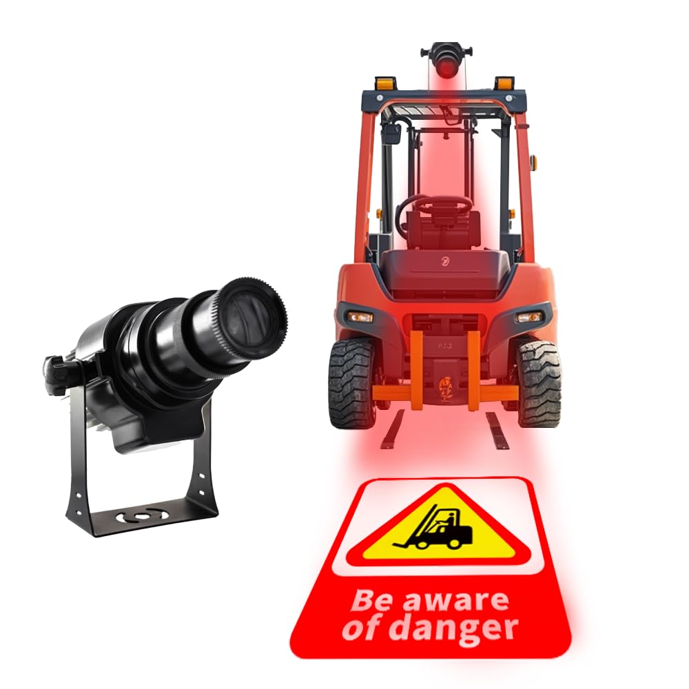 LED Spotlight Projection Light - Forklift Warning Light for Warehouse Safety | Indoor/Outdoor Work Indicator | Durable Safety Lights for Industrial, Construction & Logistics Use