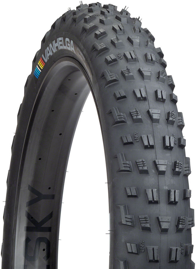 45NRTH Vanhelga 26 x 4.2 Fat Bike Tire - 120 TPI Tubeless Folding Black - Winter & Snow Biking, Off-Road Trail Riding, All-Terrain Cycling Accessories