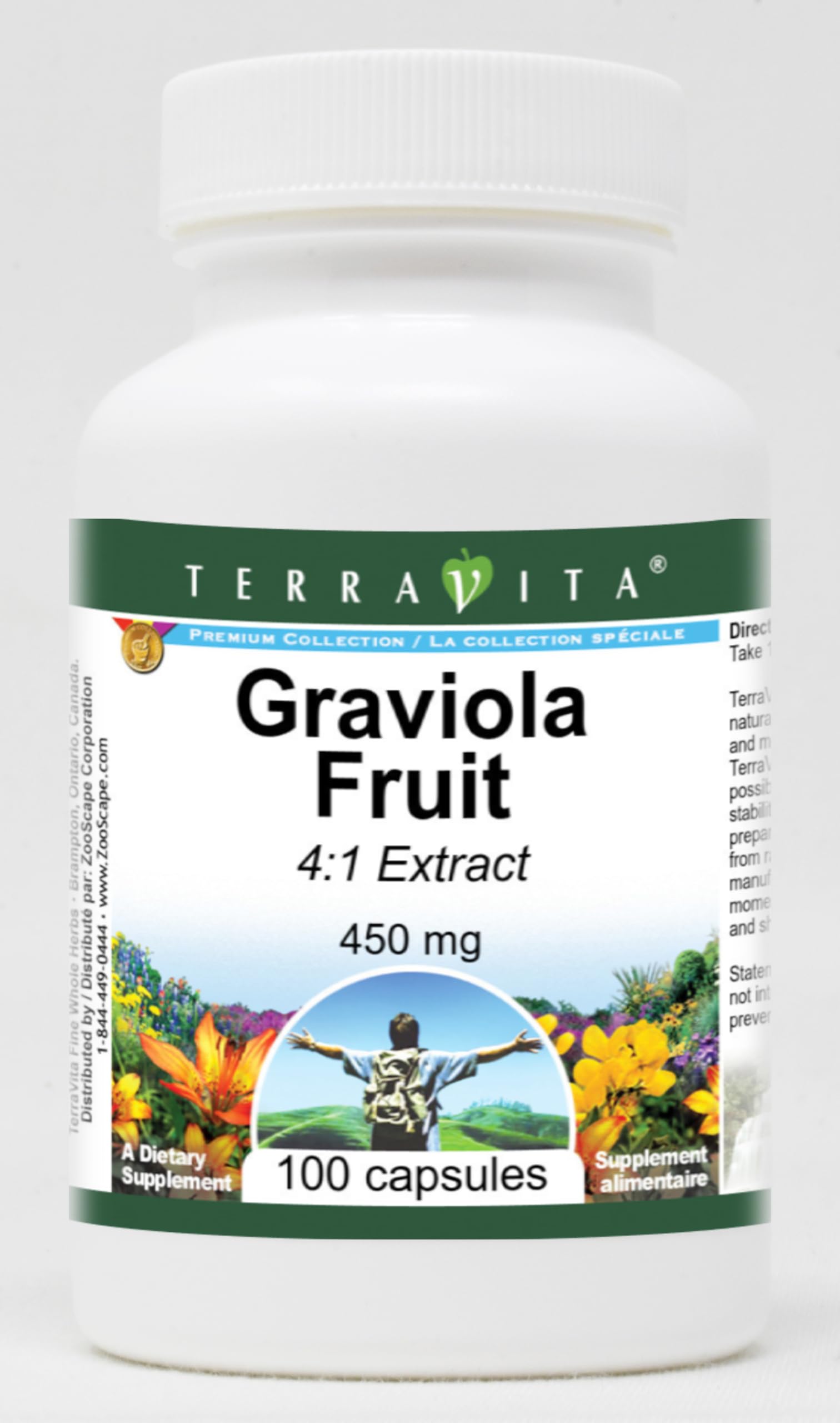 Graviola Fruit Extract 4:1 - 450mg per Capsule (100 Capsules, 2-Pack) | Immune Support & Antioxidant Supplement | for Daily Wellness & Natural Health Boost