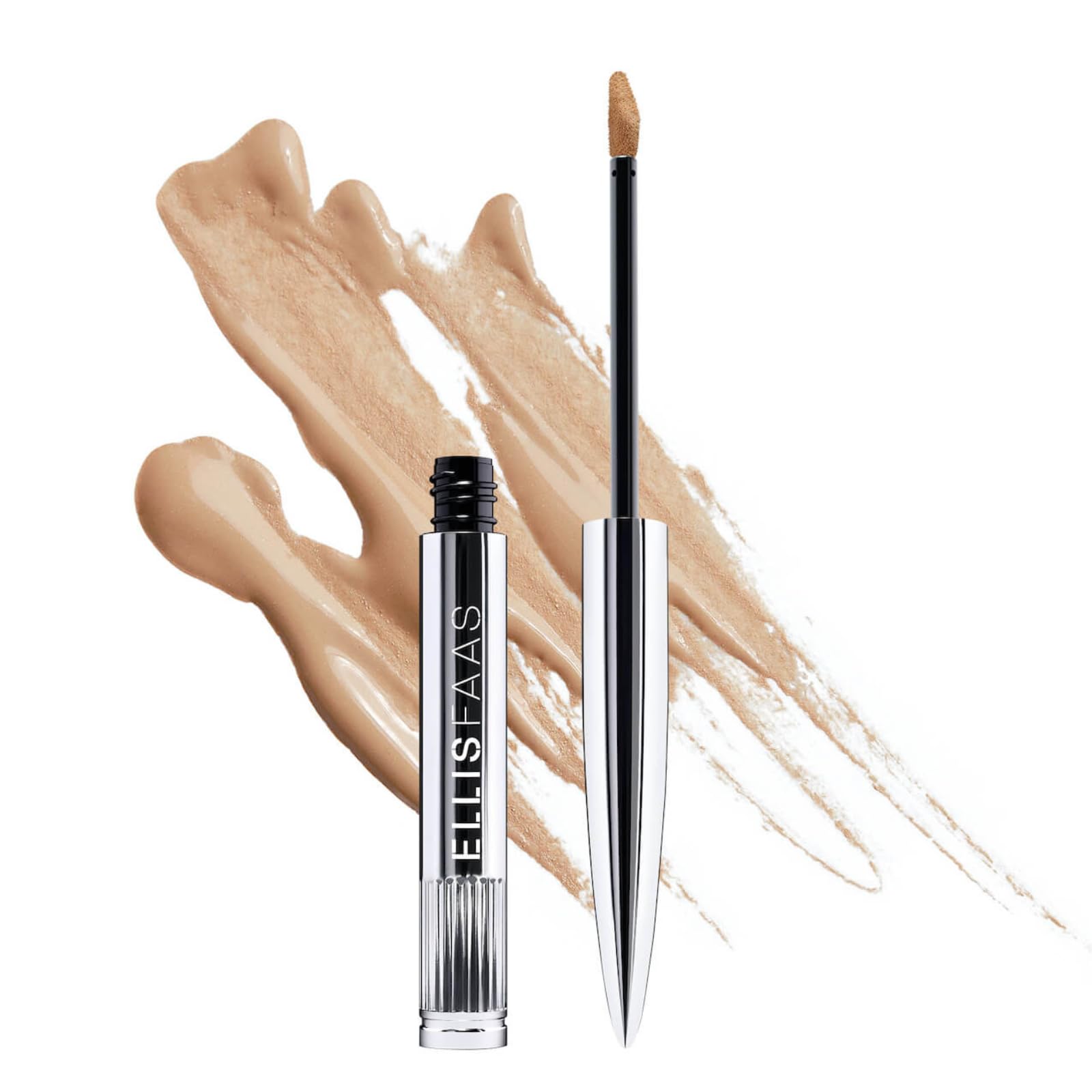 Ellis Faas Anti-Aging Full Coverage Concealer for Dark Circles, Wrinkles & Blemishes - Hydrating Creamy Formula with Shea Butter & Rice Wax - Lightweight, Long-Lasting Makeup (Shade 202 Light) - Perfect for Daily Wear, Professional Makeup & Photo Shoots