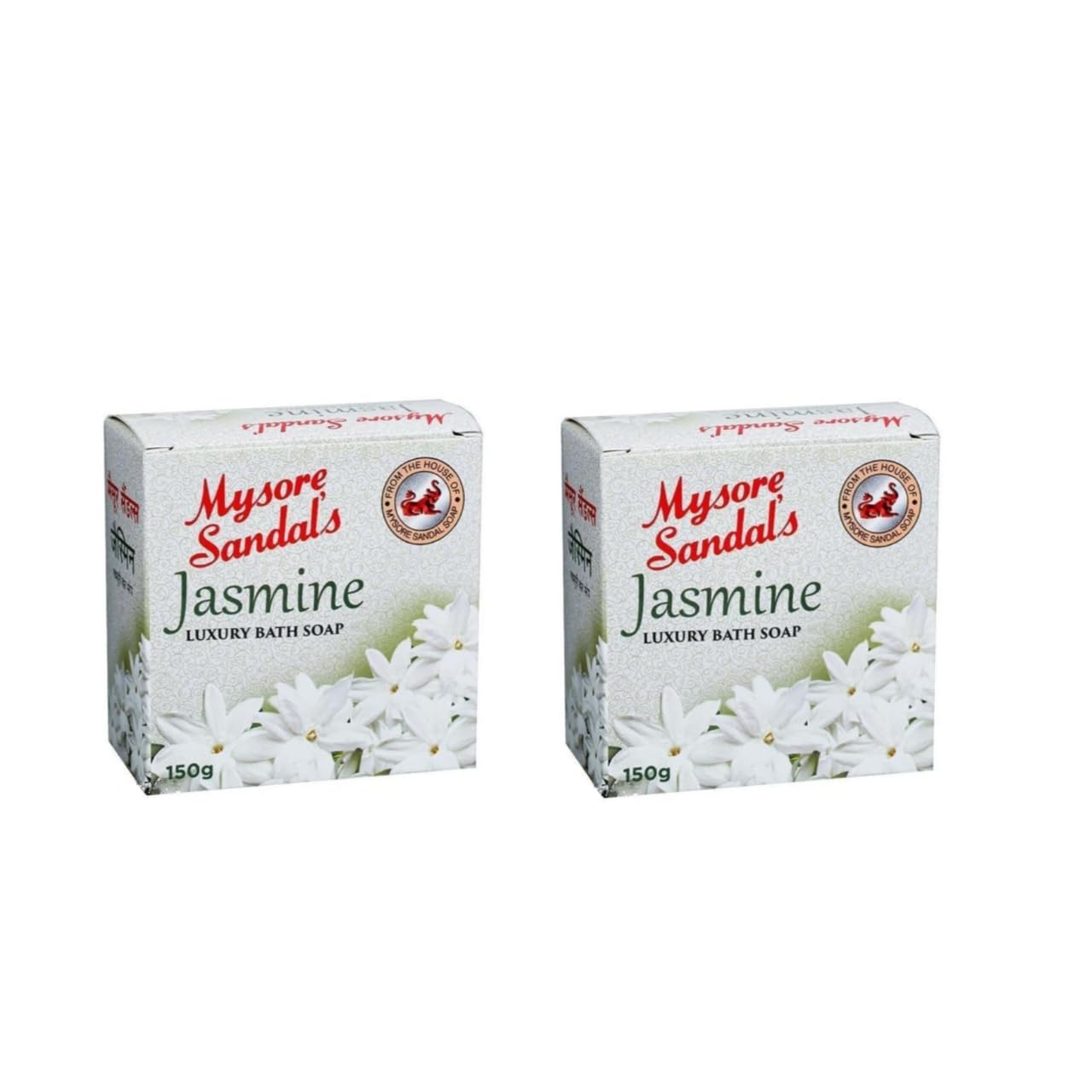 MABOX MYSORE SANDALWOOD & JASMINE LUXURY HANDMADE BATH SOAP - 125g (Pack of 2) - Natural Aromatherapy Soap for Relaxation & Skin Hydration - Perfect for Spa, Gift & Daily Bathing Rituals