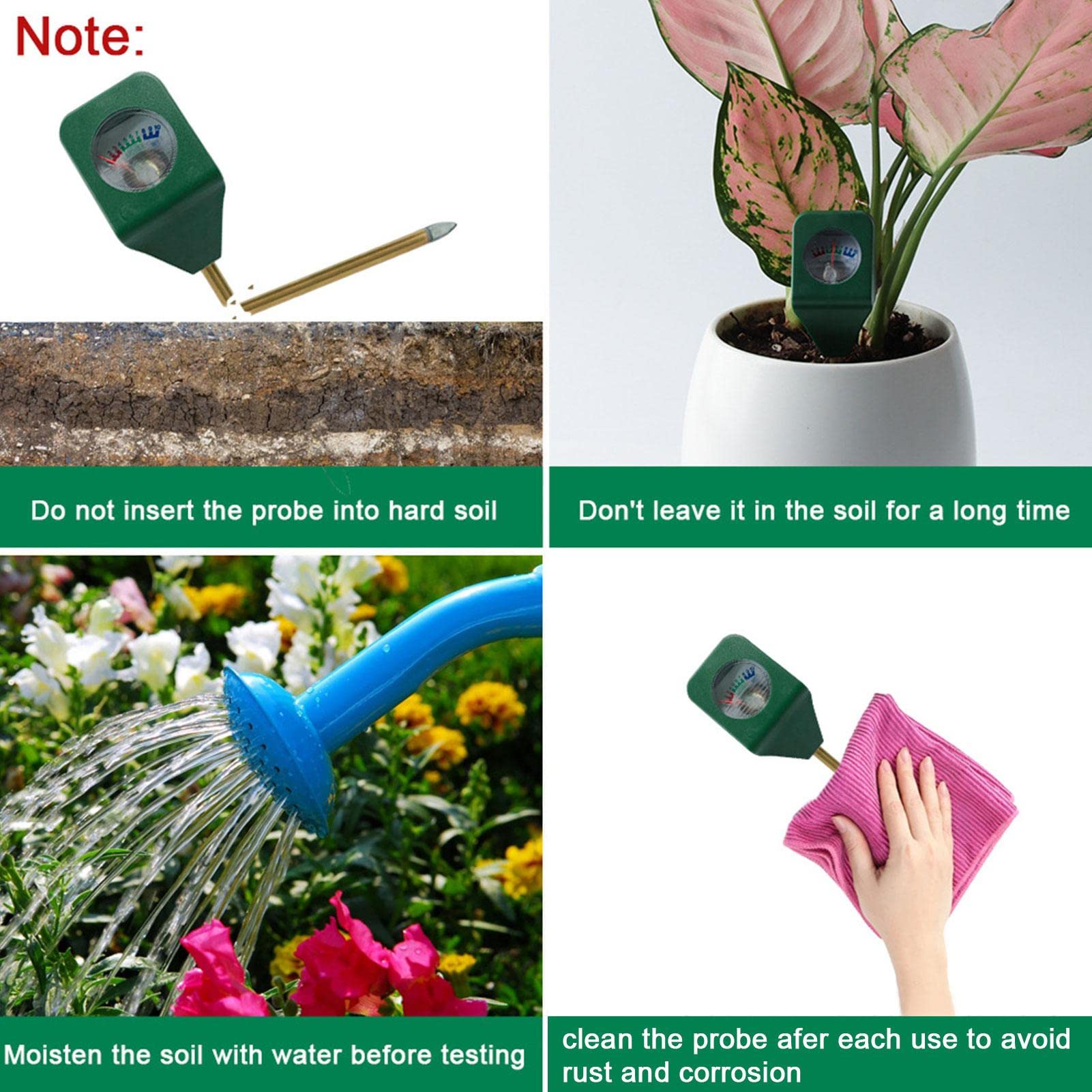 **3-in-1 Soil pH & Moisture Meter - Digital Plant Water Tester for Indoor & Outdoor Plants - Accurate Gardening Tool for Lawn, Garden, Flowers, Vegetables - Perfect for Home, Greenhouse & Farm Use**