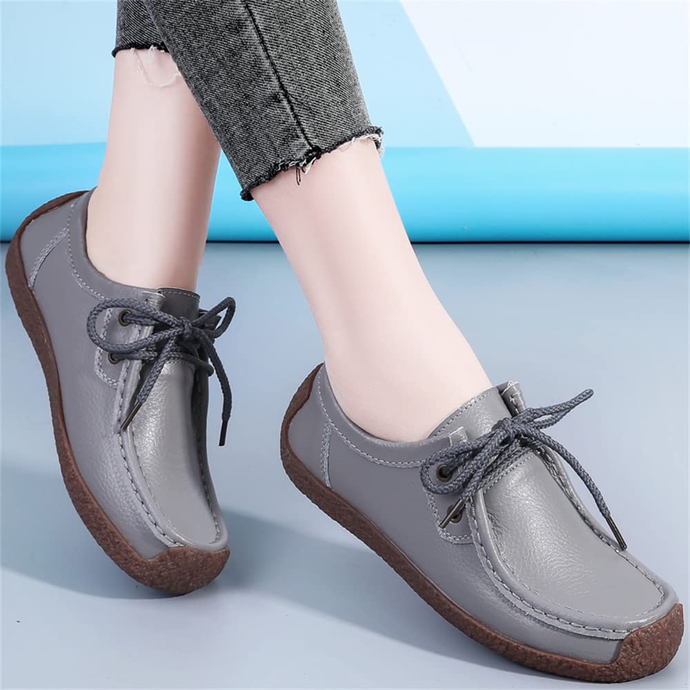 WERWAES Women's Leather Loafers - Comfortable Slip-On Moccasin Shoes for Driving, Office & Walking | Lightweight Breathable Penny Loafers with Soft Round Toe | Perfect for Work, Travel & Casual Wear