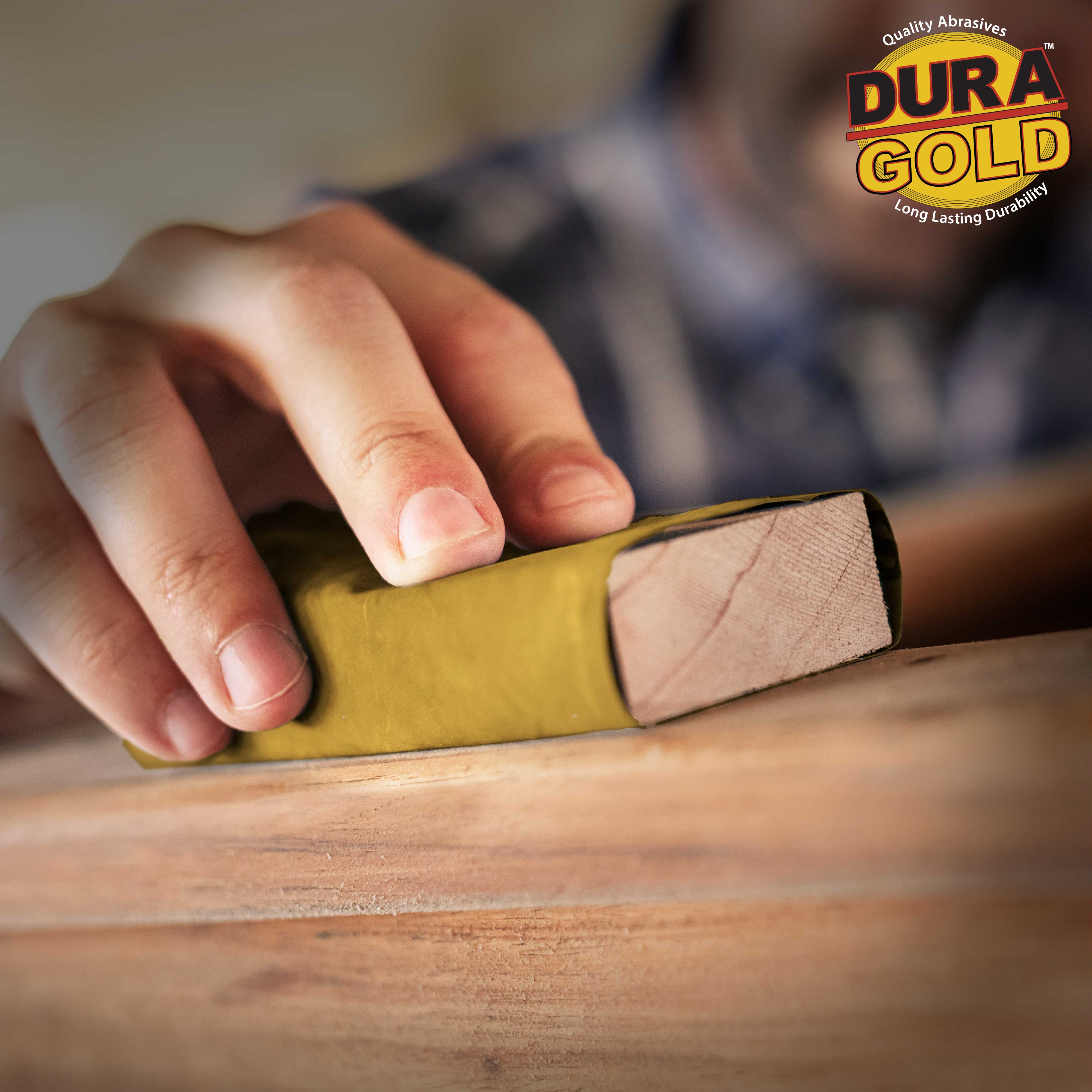 240 Grit Gold Sandpaper - 1/4 Sheet Plain Backing 5.5