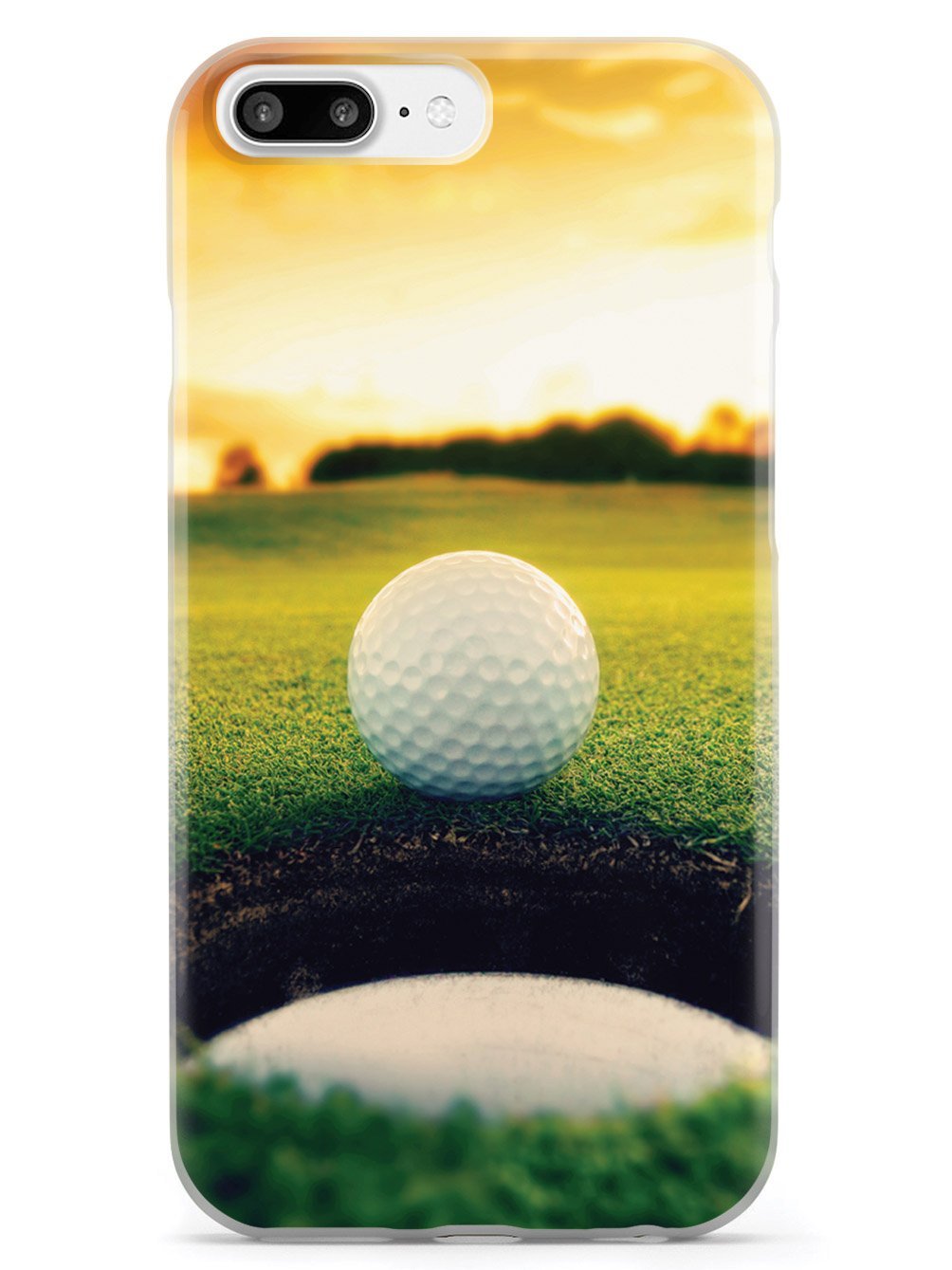 Inspired Cases - Premium 3D Textured Protective Phone Case Compatible with Apple iPhone 7 Plus - Golf Ball Sunset Design - Shockproof & Anti-Scratch Cover for Everyday Use, Travel & Outdoor Activities
