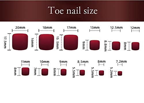 Blufly Glossy Blooming Foil Press on Toenails - Blue & White Square Acrylic Fake Nails with Glitter Sequins for Women & Girls | Easy Pedicure Solution for Parties, Weddings & Special Occasions