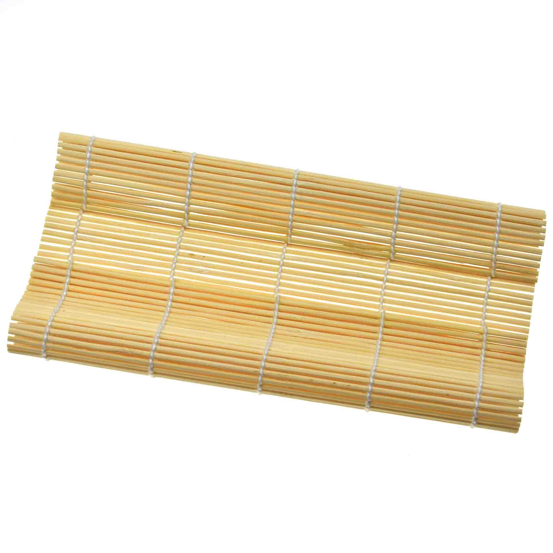 Premium Bamboo Sushi Rolling Mat - Japanese DIY Sushi Maker Kit for Onigiri, Rice Rolls & Chicken Rolls | Authentic Sushi Making Tool for Home Kitchens & Asian Cooking Enthusiasts